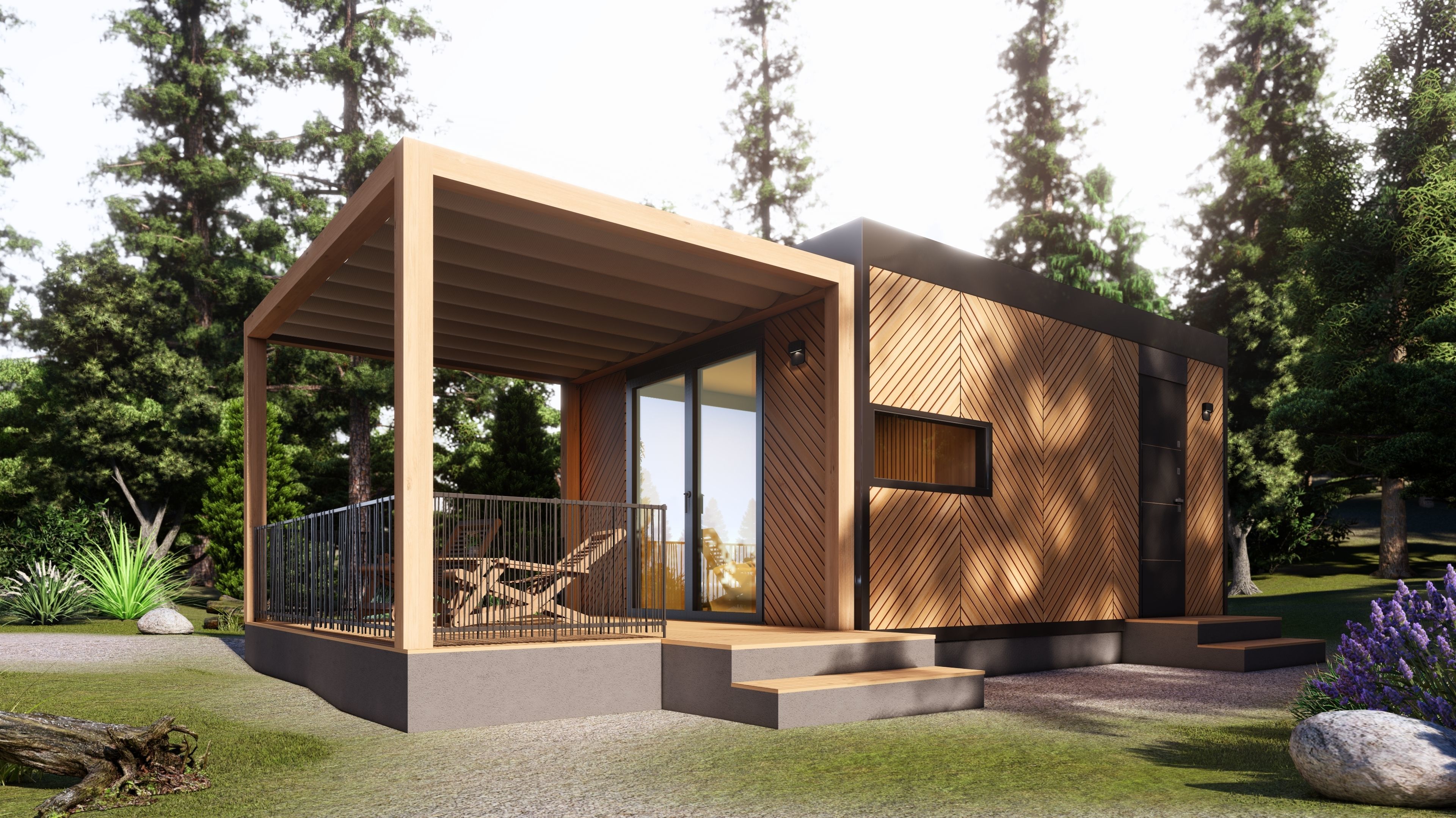 Tiny house Zaria 20m2 basic plans  3D model_25