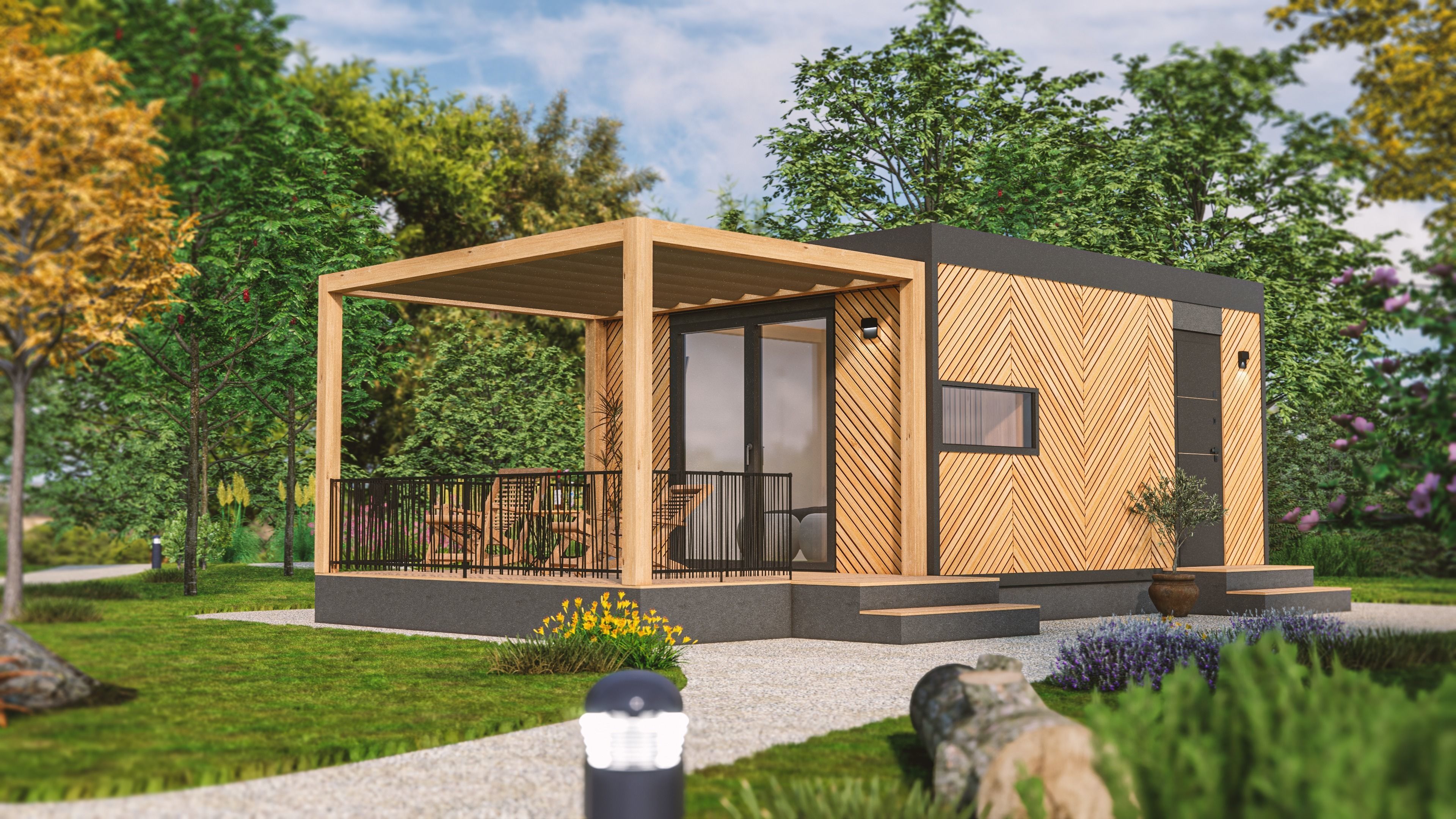 Tiny house Zaria 20m2 basic plans  3D model_17