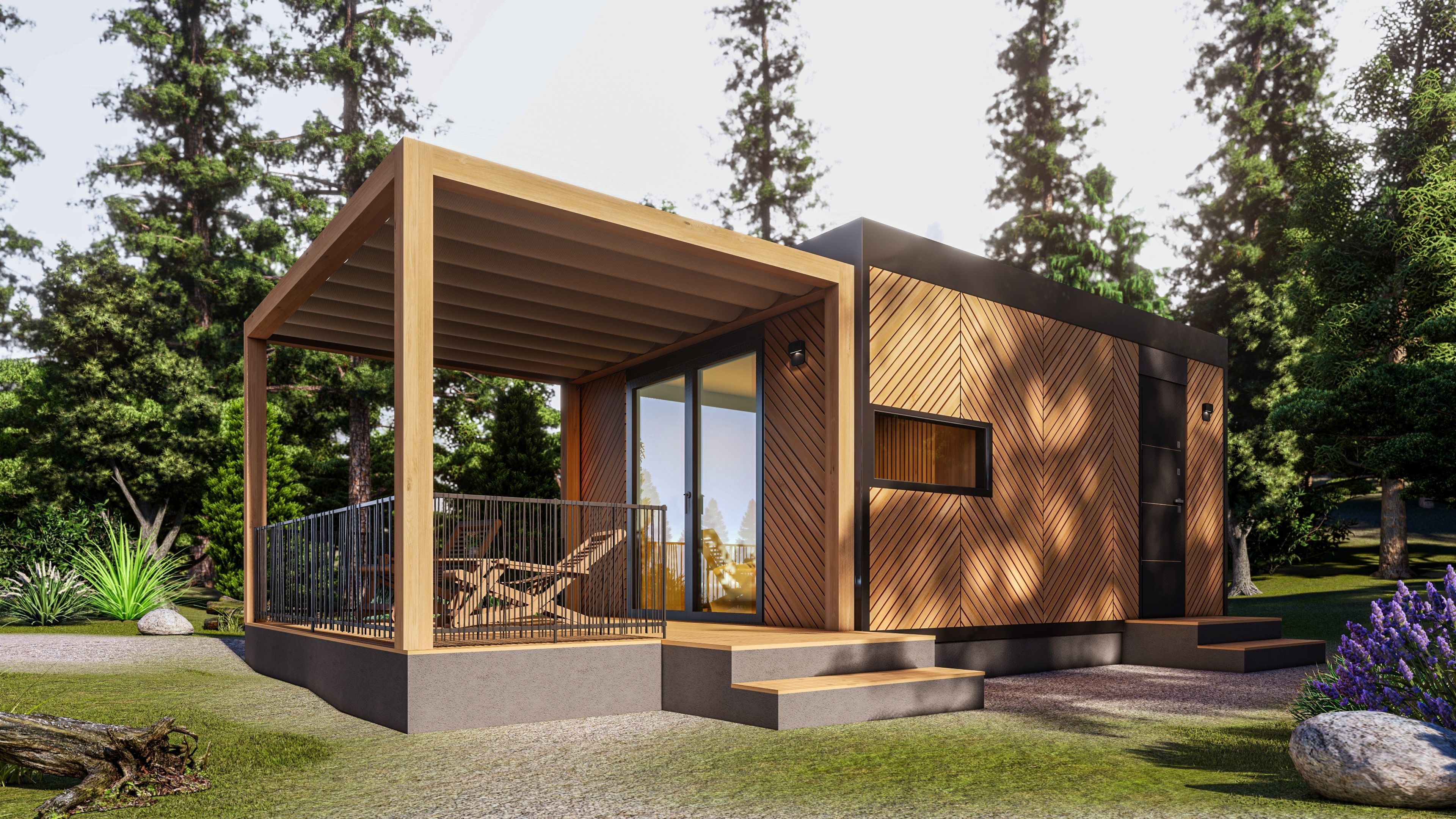 Tiny house Zaria 20m2 basic plans  3D model_35