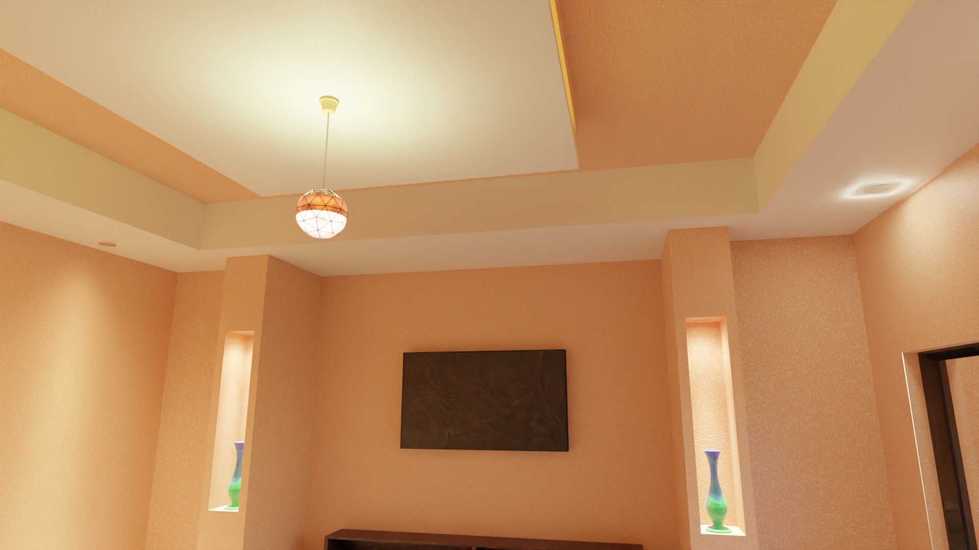 Simple Hall Interior 3D model_7