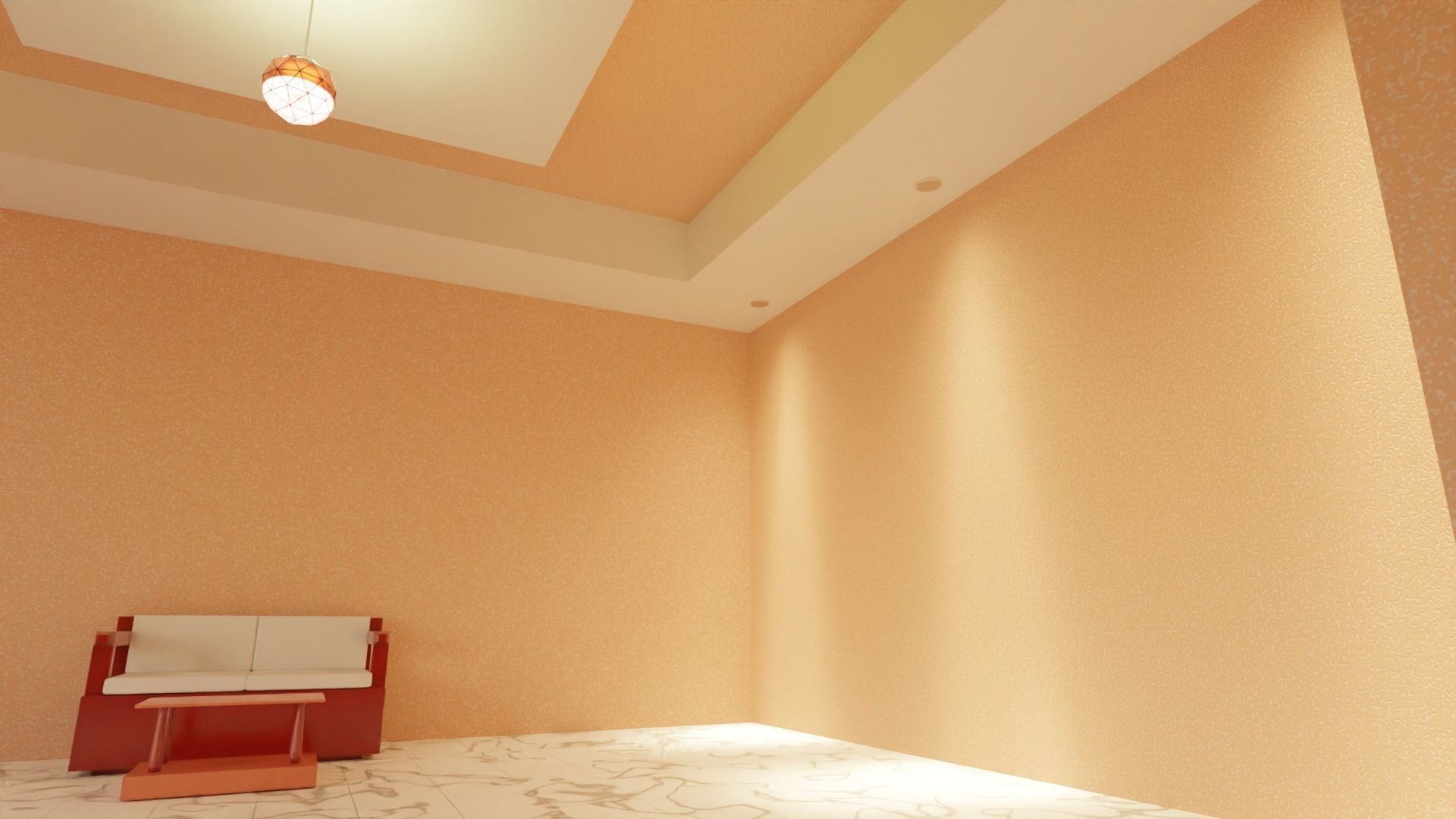 Simple Hall Interior 3D model_6