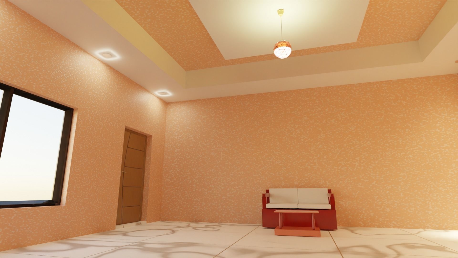 Simple Hall Interior 3D model_5