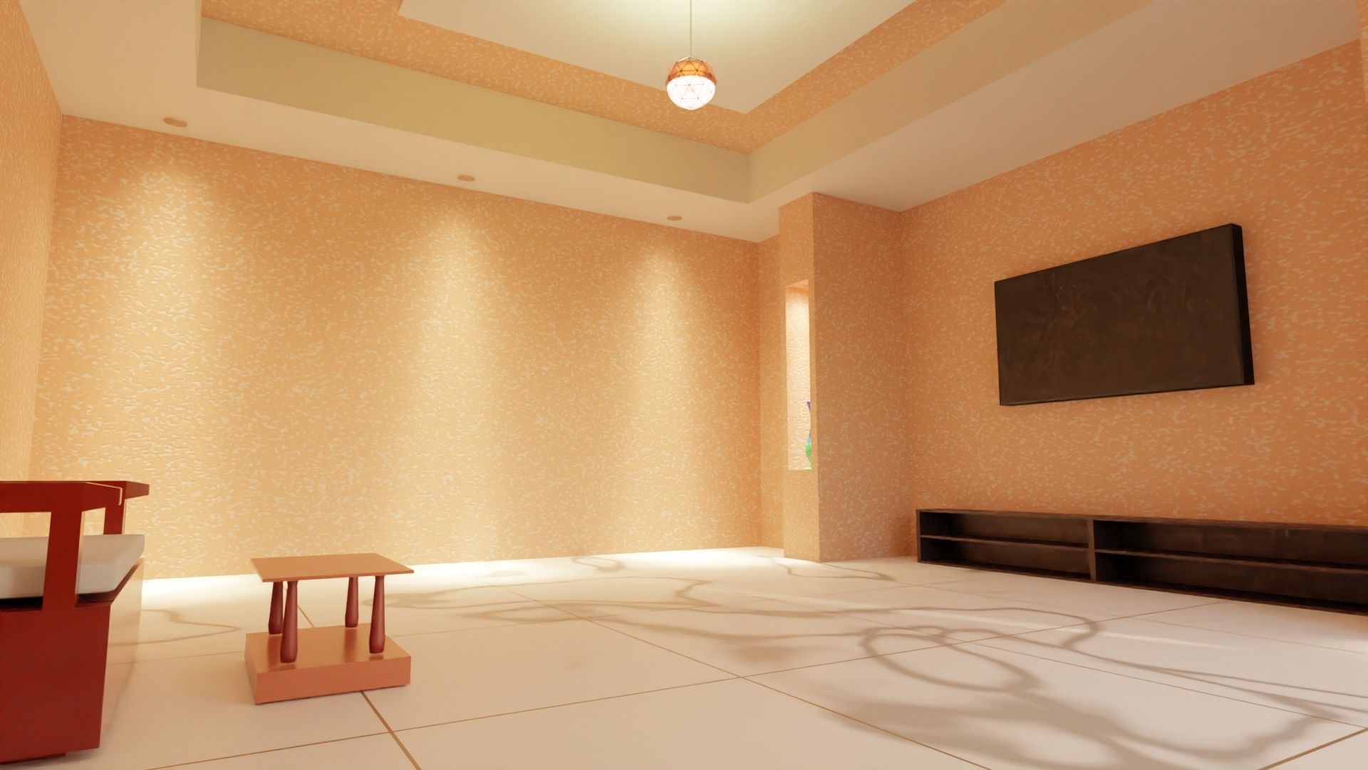 Simple Hall Interior 3D model_4