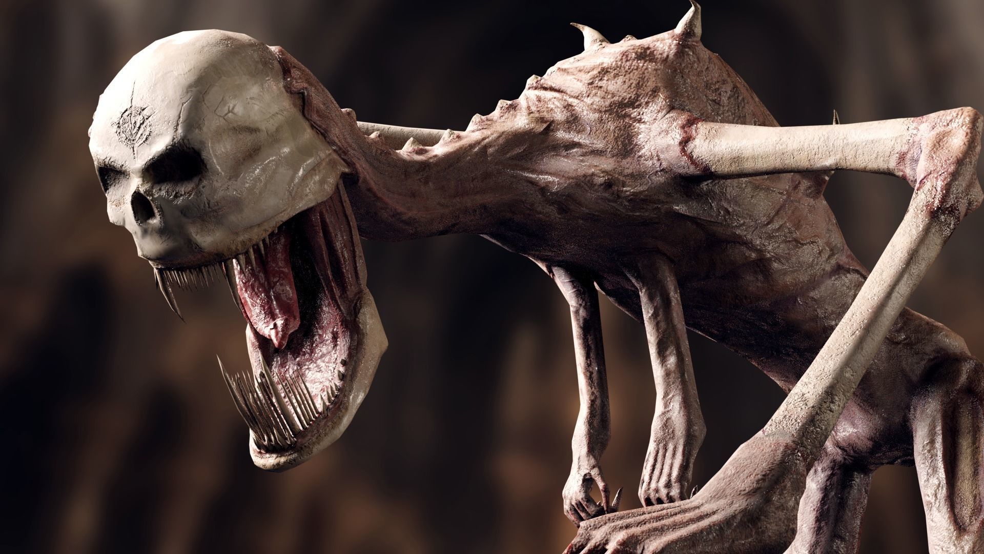 Religious Monster Low-poly 3D model_6