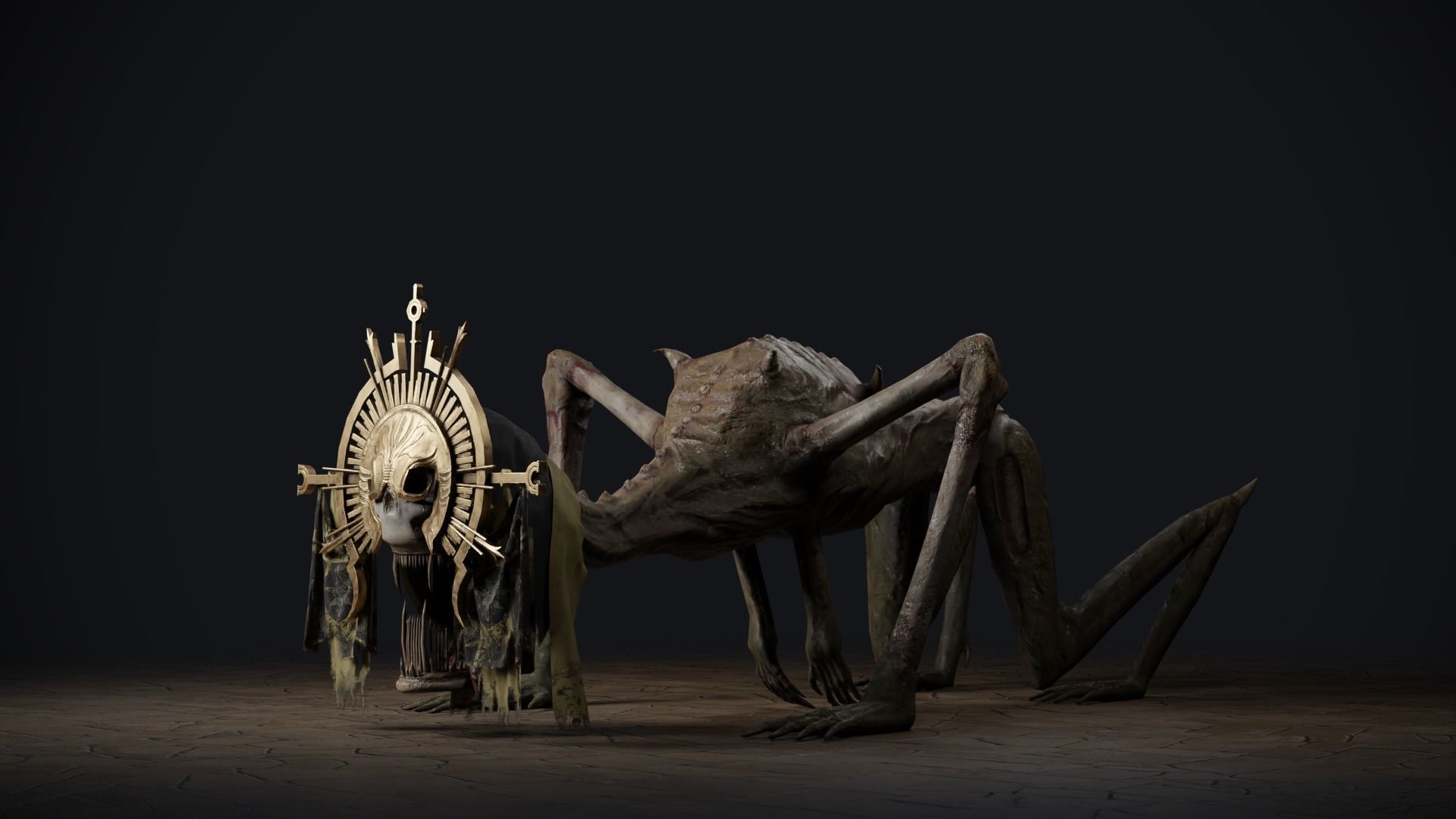 Religious Monster Low-poly 3D model_10