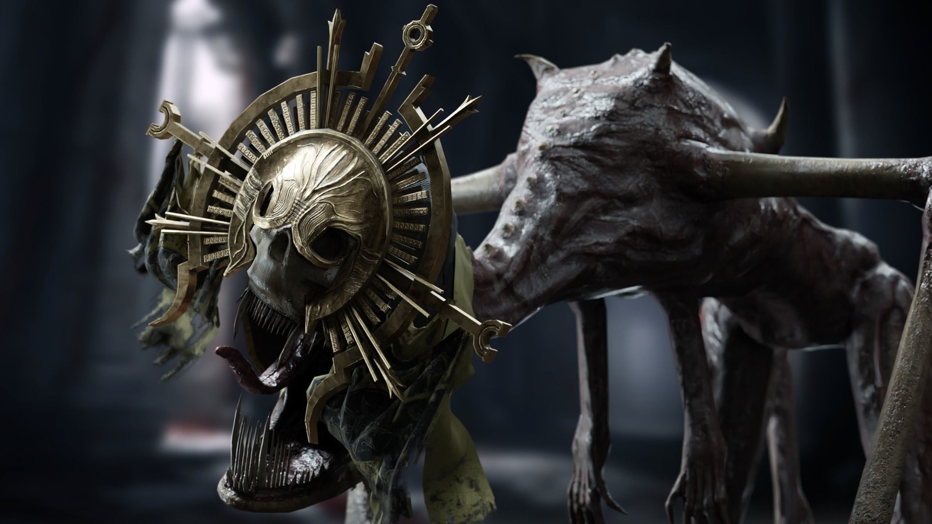 Religious Monster Low-poly 3D model_2