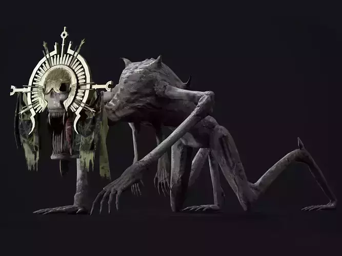 Religious Monster Low-poly 3D model