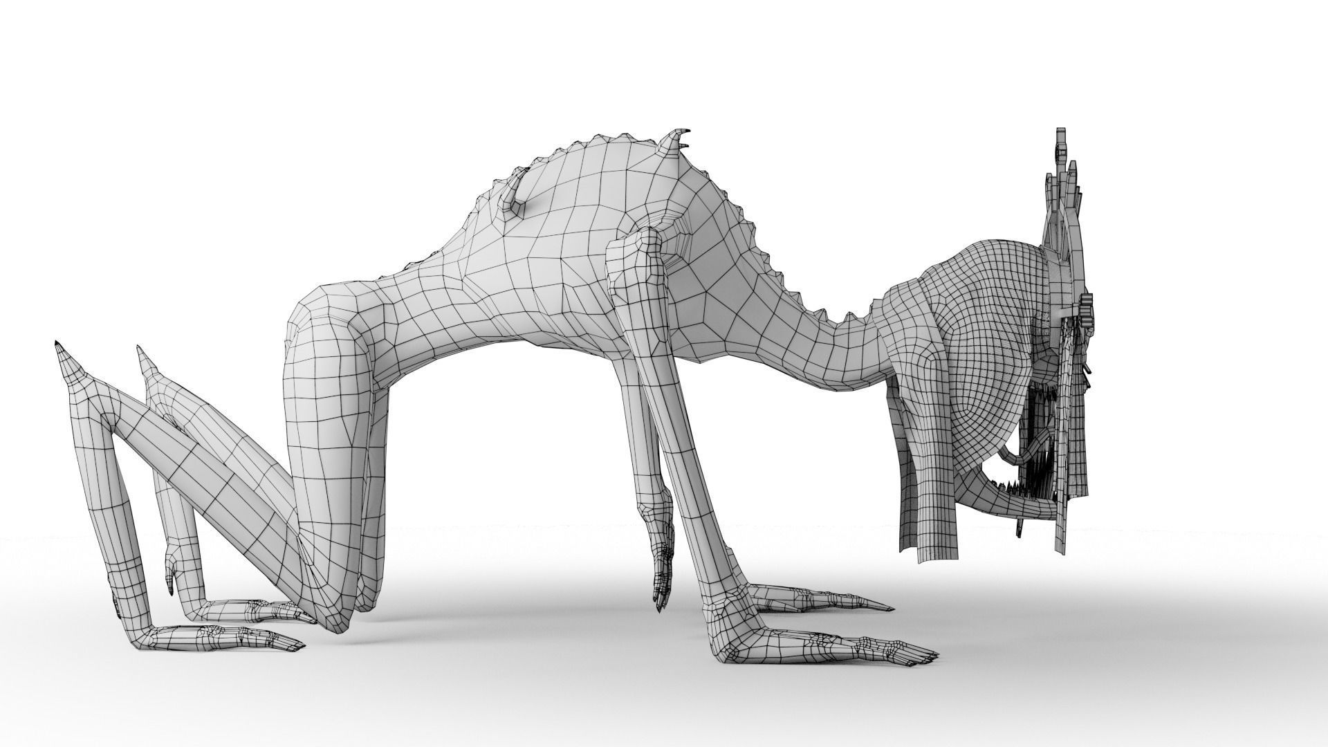 Religious Monster Low-poly 3D model_23