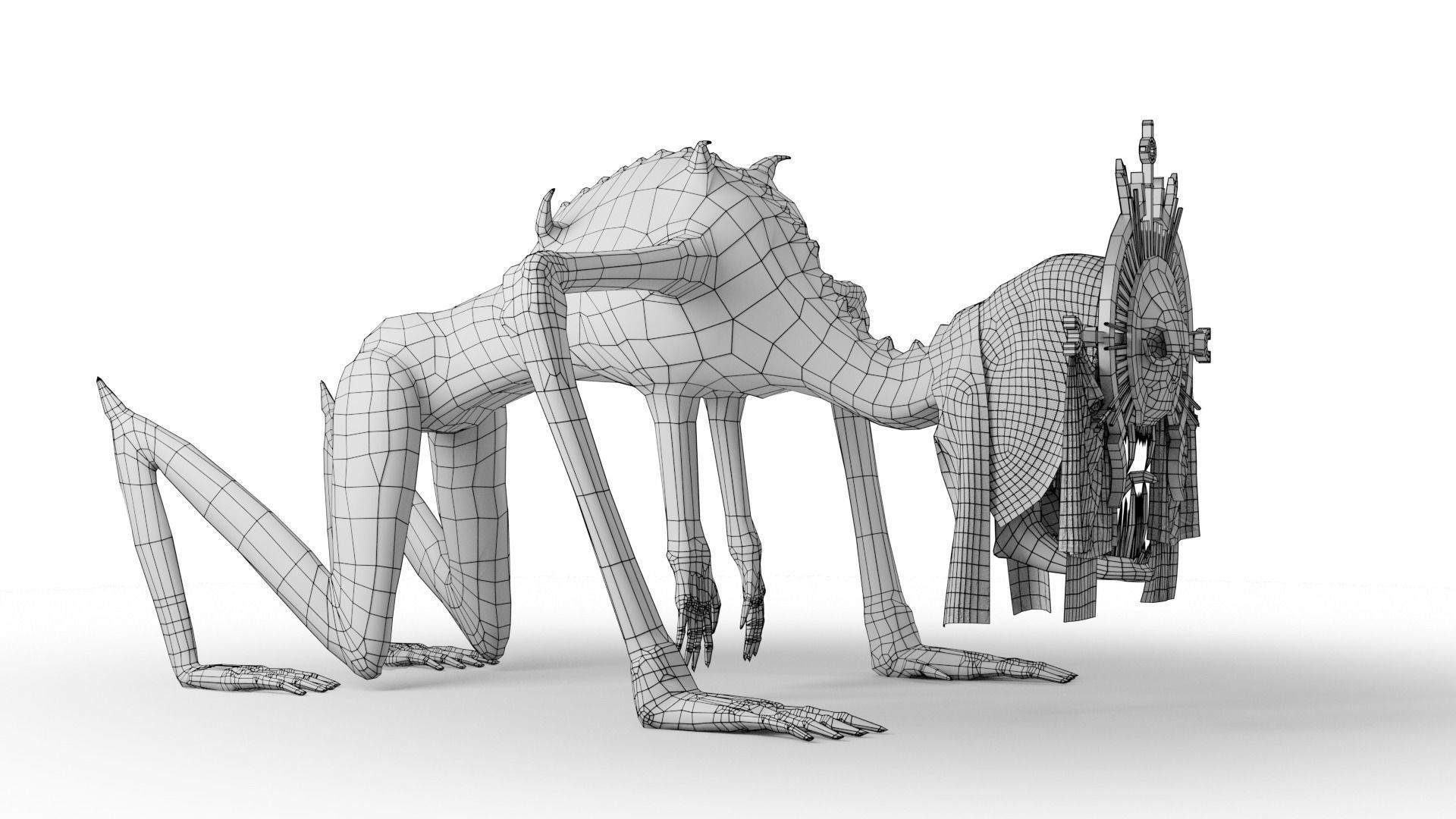 Religious Monster Low-poly 3D model_22