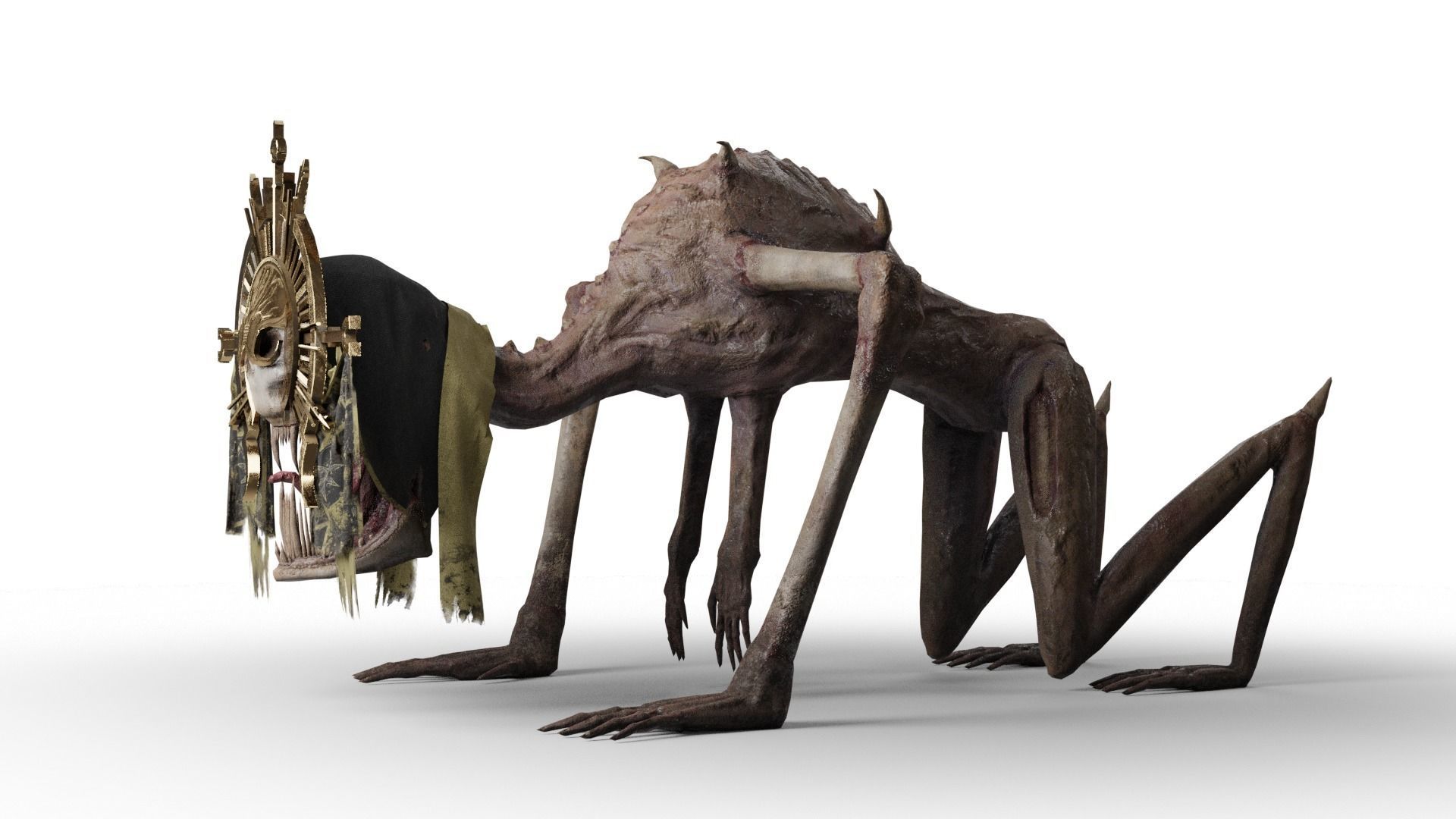 Religious Monster Low-poly 3D model_33