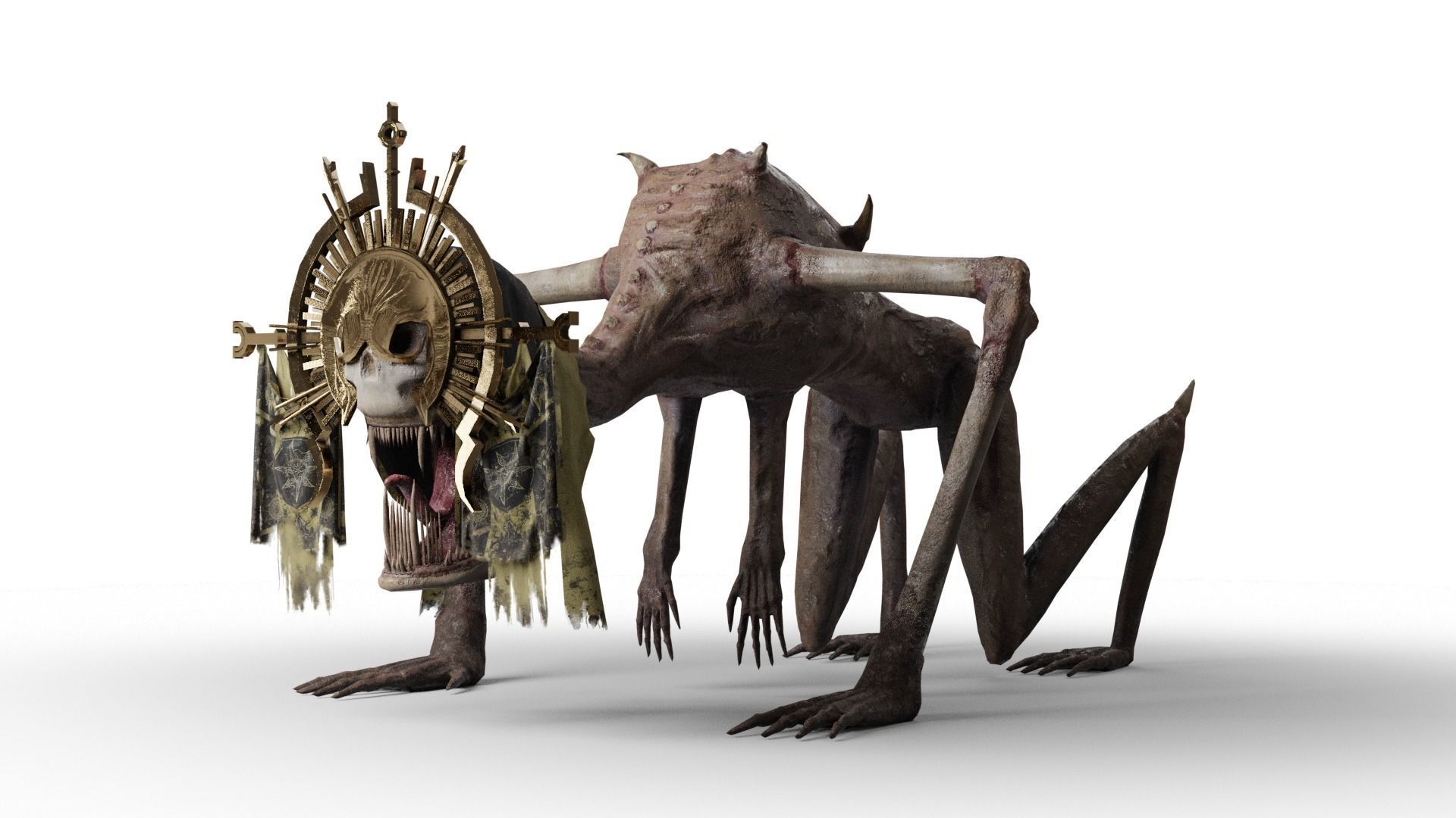 Religious Monster Low-poly 3D model_34