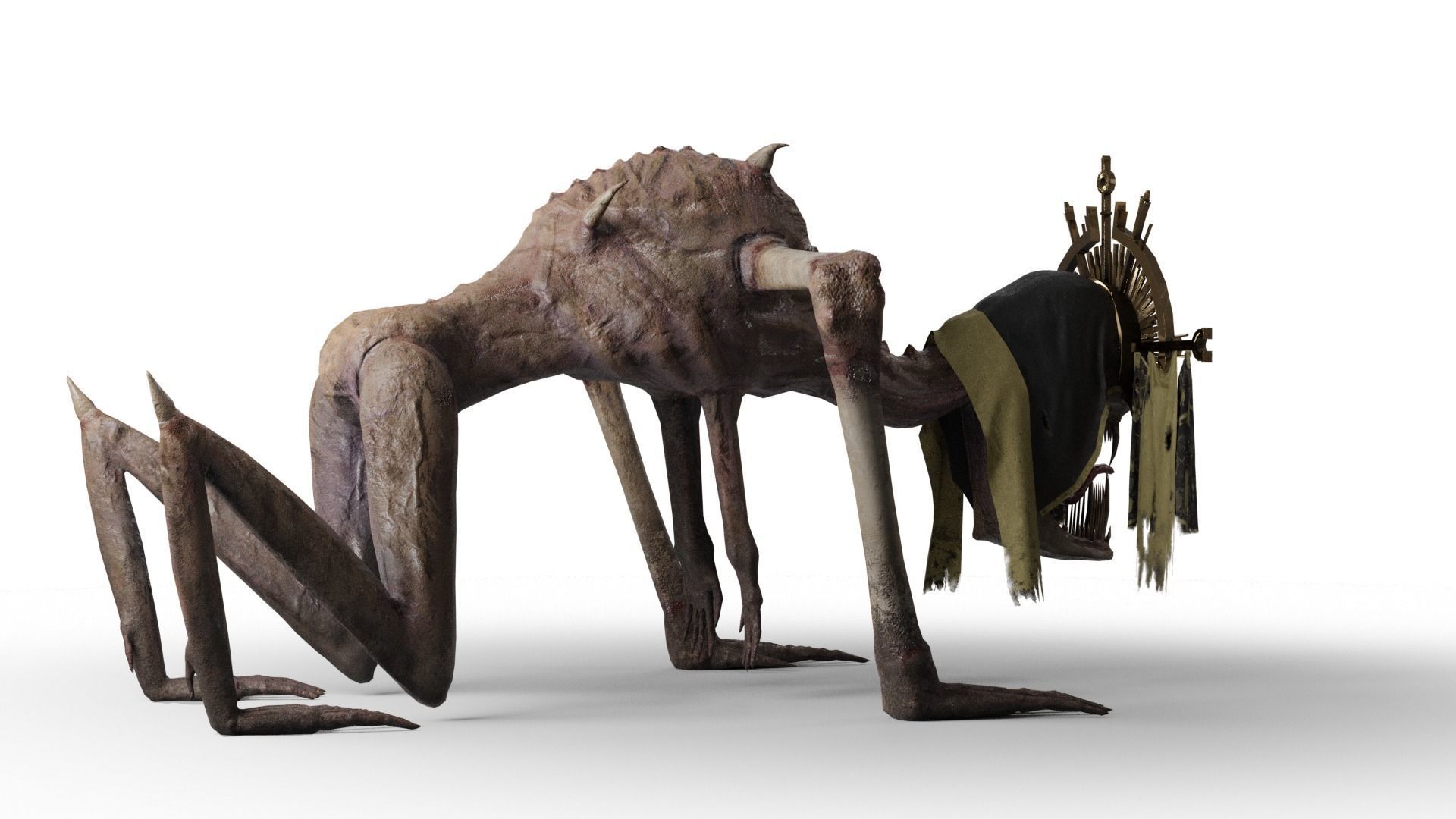 Religious Monster Low-poly 3D model_40