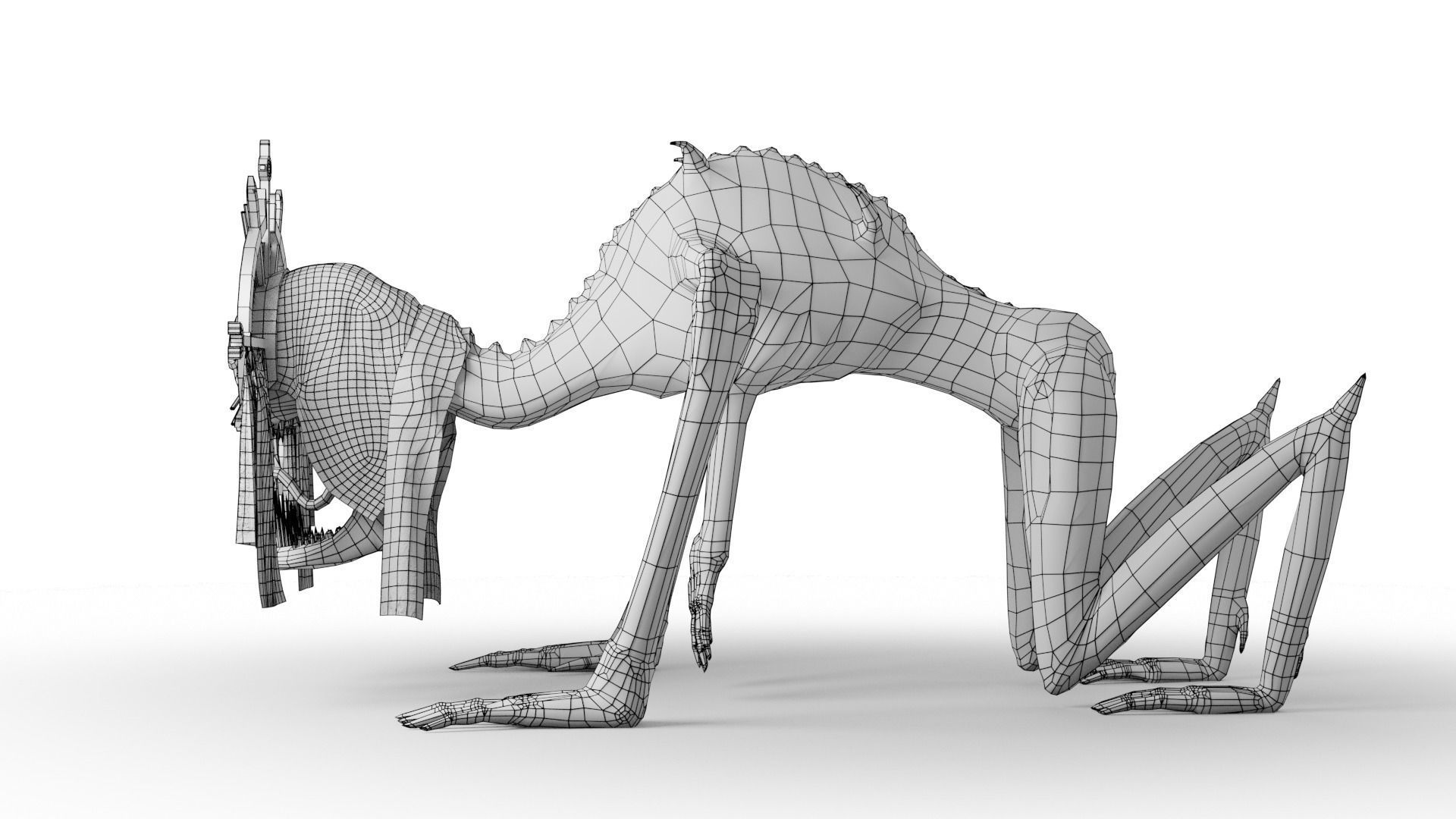 Religious Monster Low-poly 3D model_16