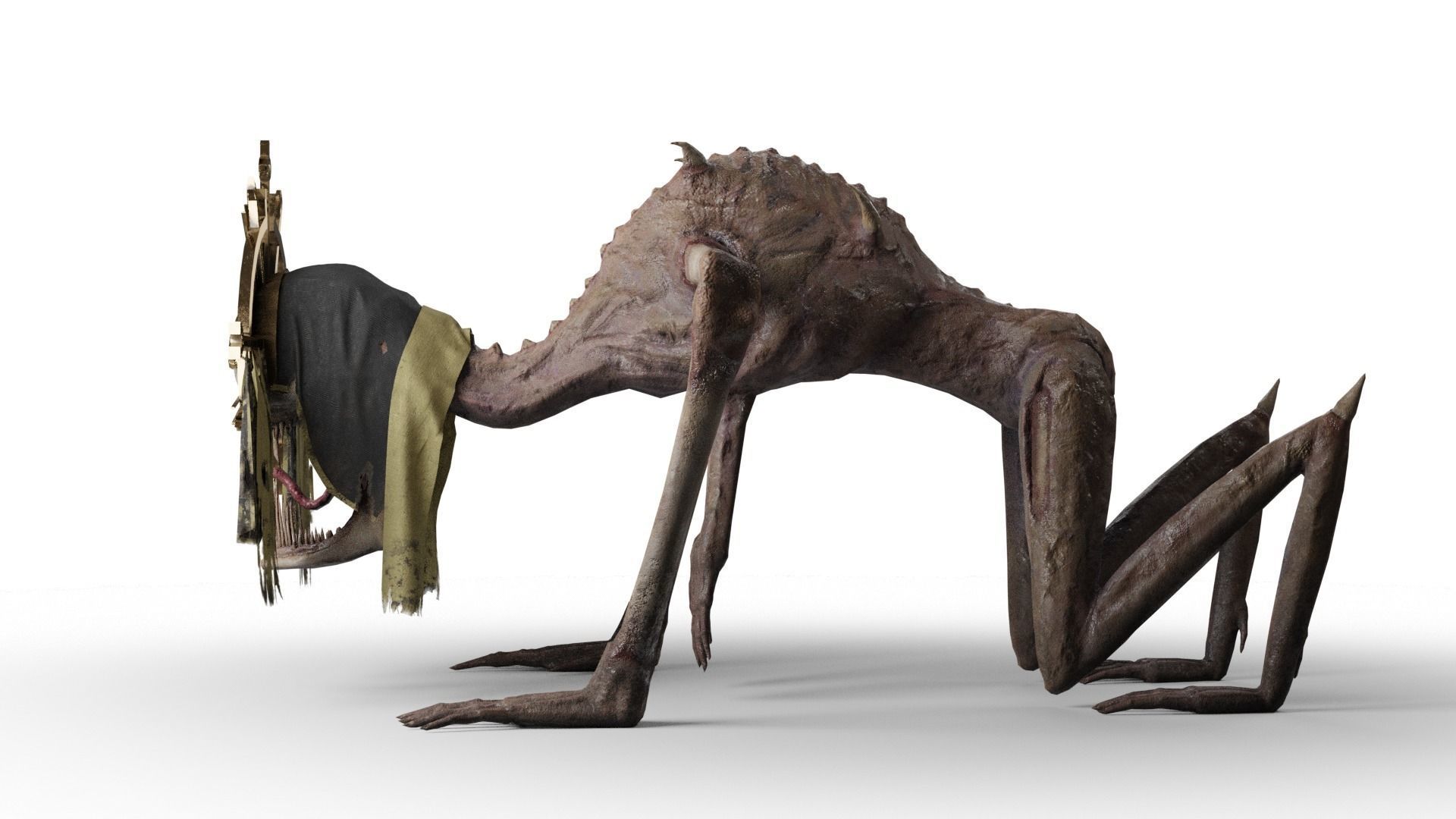 Religious Monster Low-poly 3D model_32