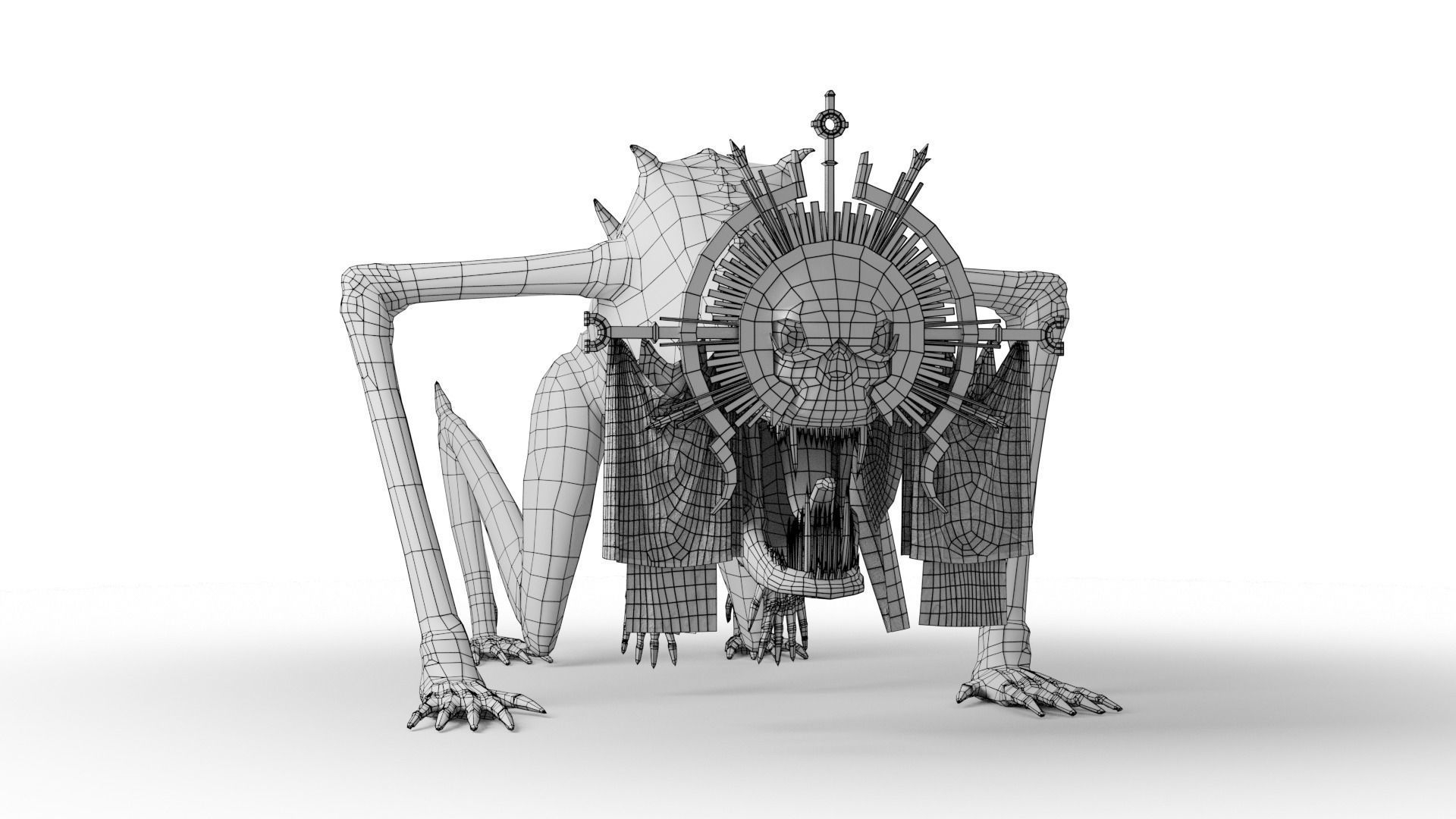 Religious Monster Low-poly 3D model_20
