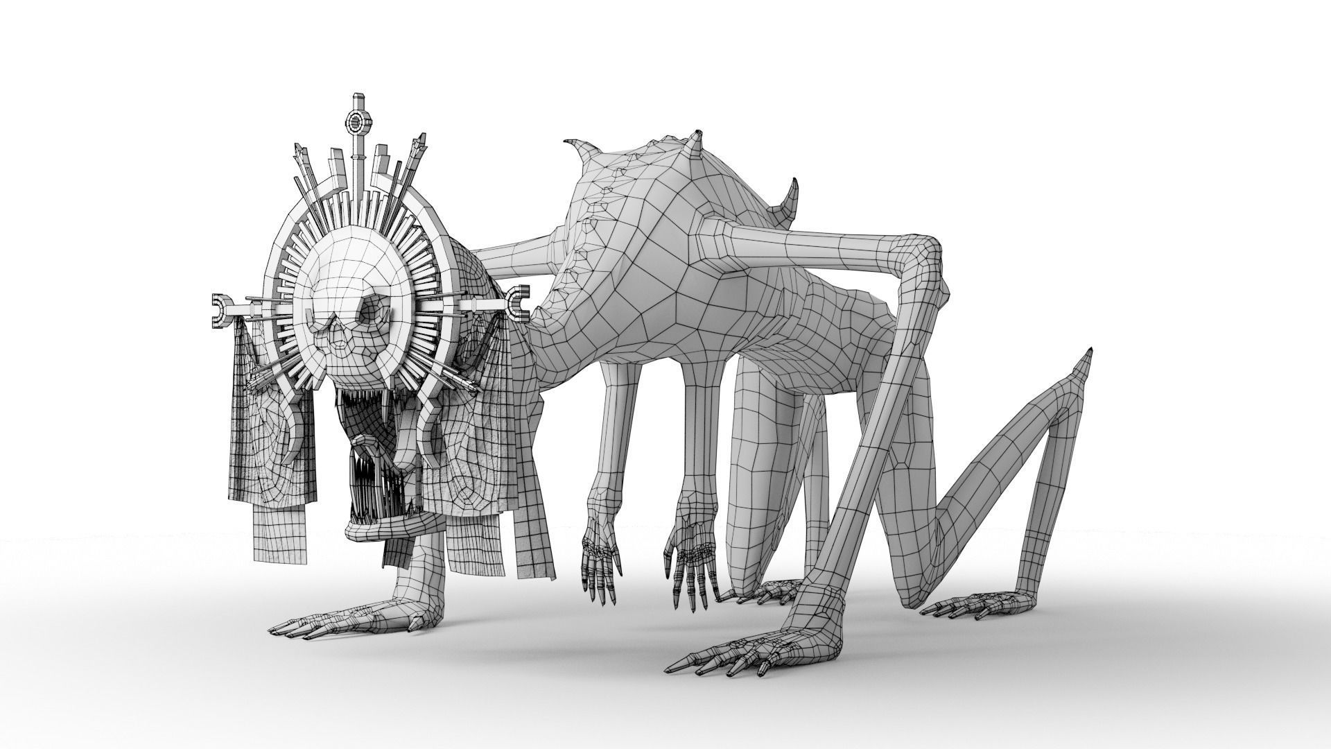 Religious Monster Low-poly 3D model_18