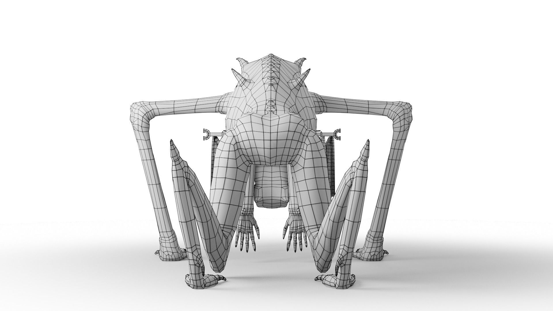 Religious Monster Low-poly 3D model_27