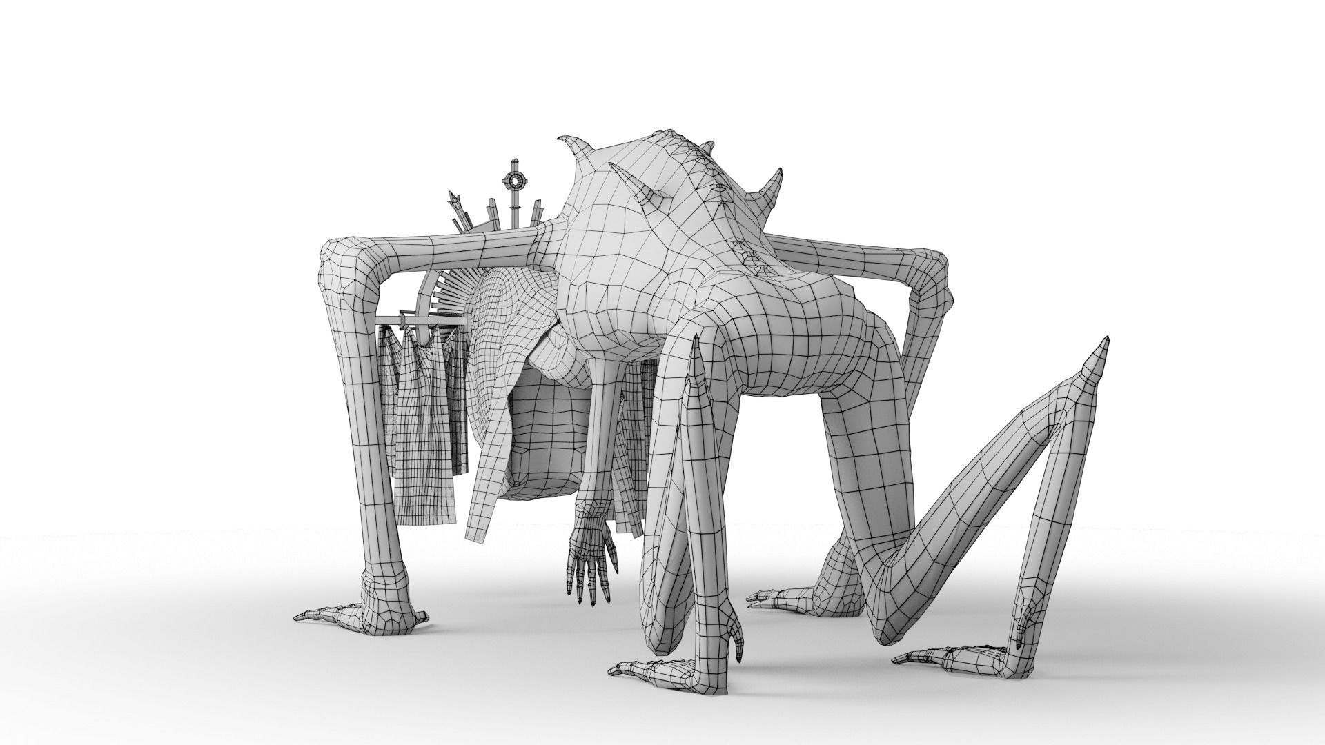 Religious Monster Low-poly 3D model_28