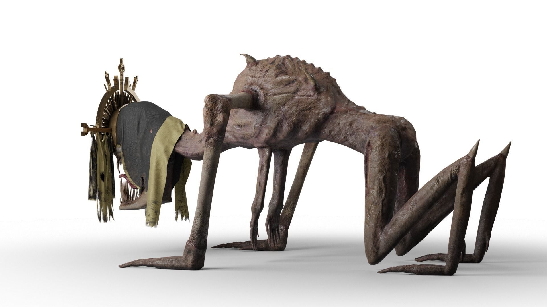 Religious Monster Low-poly 3D model_46