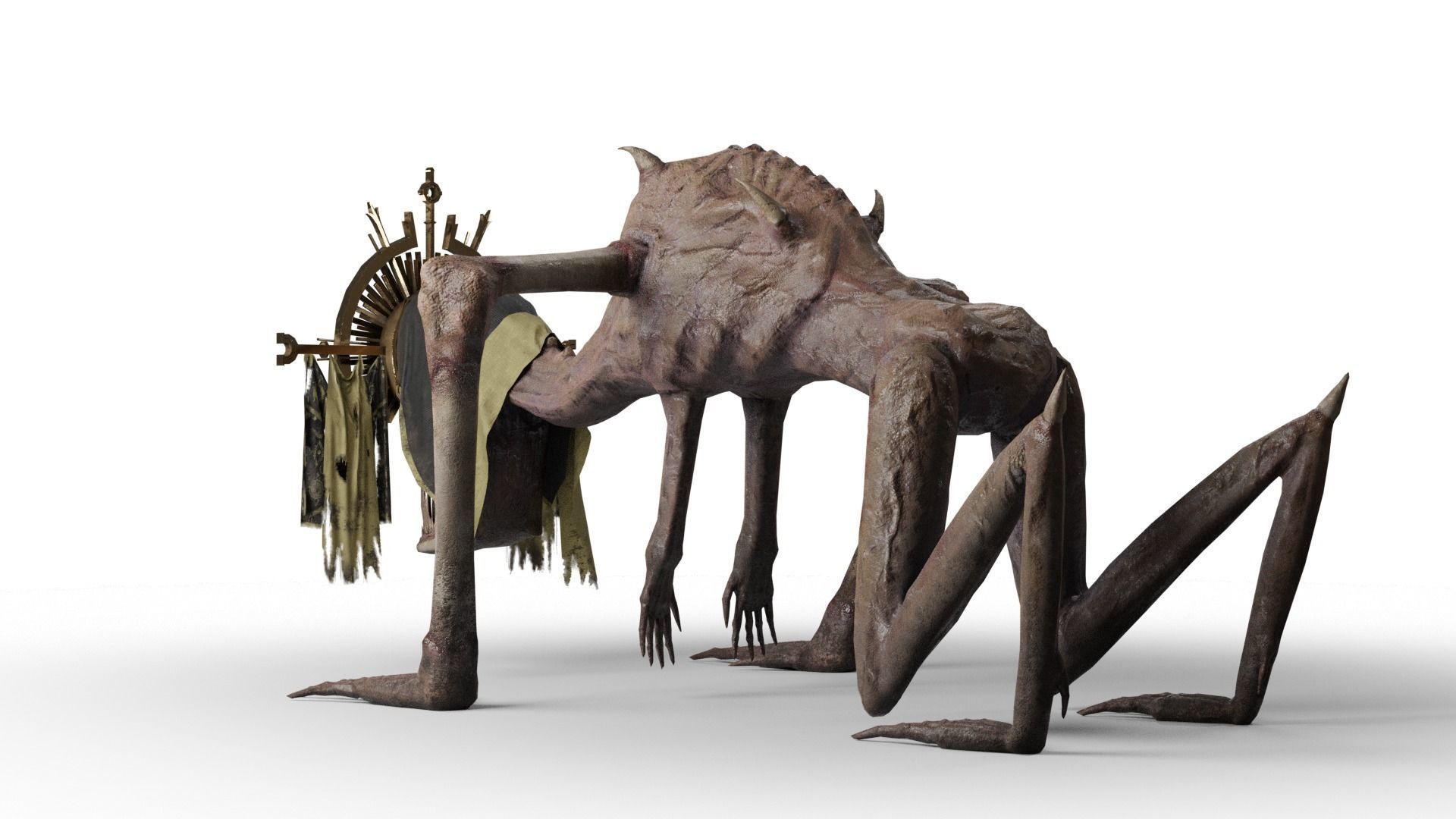 Religious Monster Low-poly 3D model_45