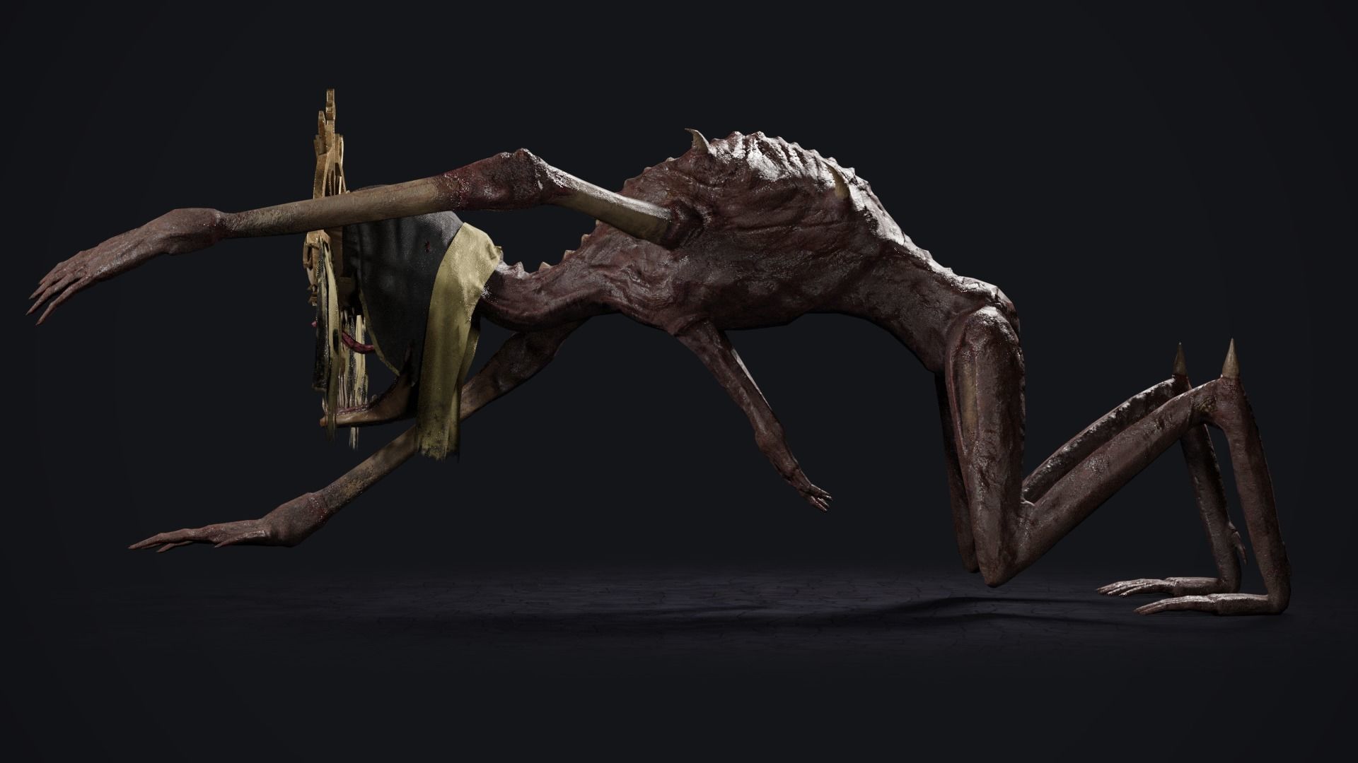 Religious Monster Low-poly 3D model_14