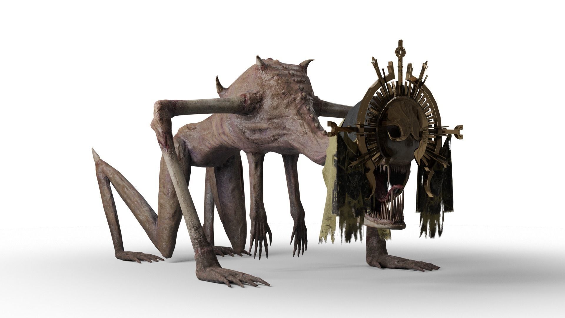 Religious Monster Low-poly 3D model_37