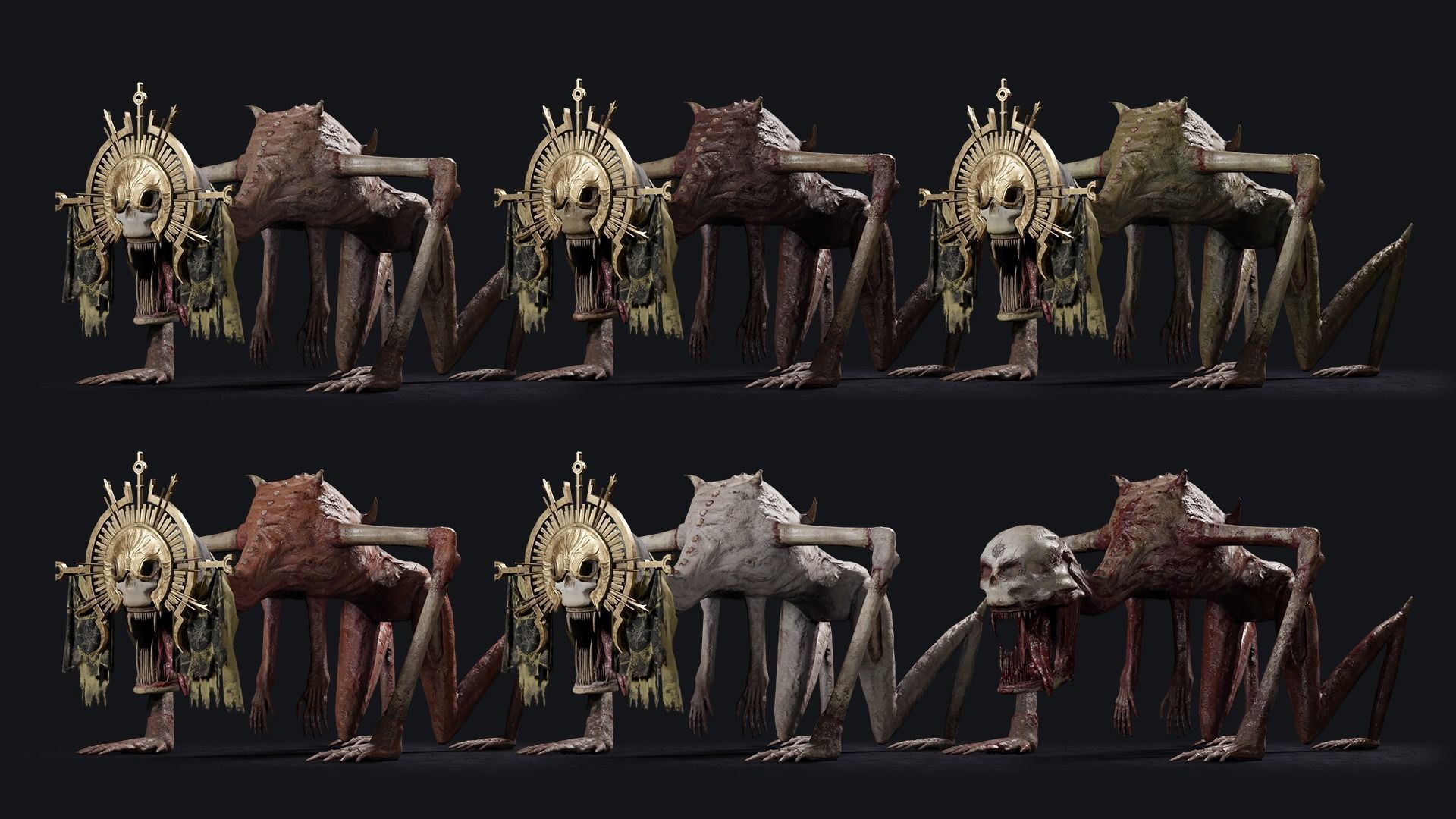 Religious Monster Low-poly 3D model_4