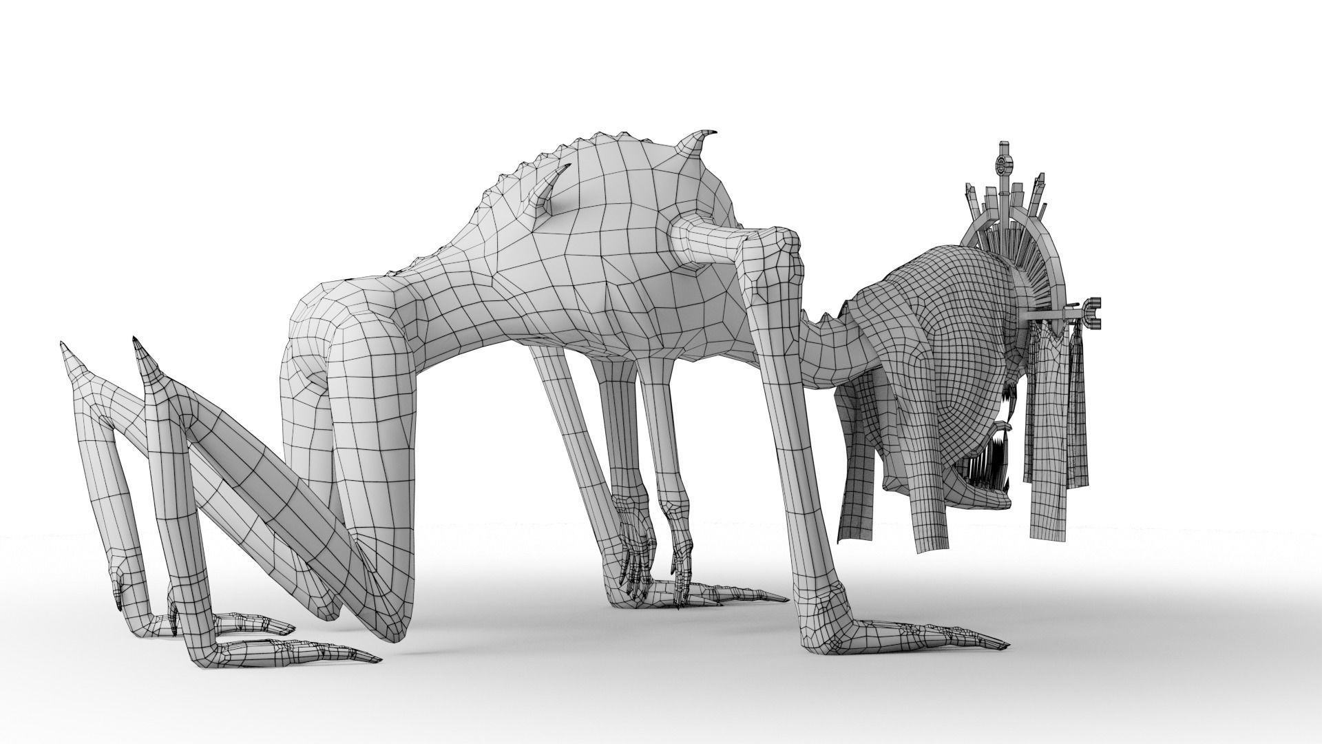 Religious Monster Low-poly 3D model_24