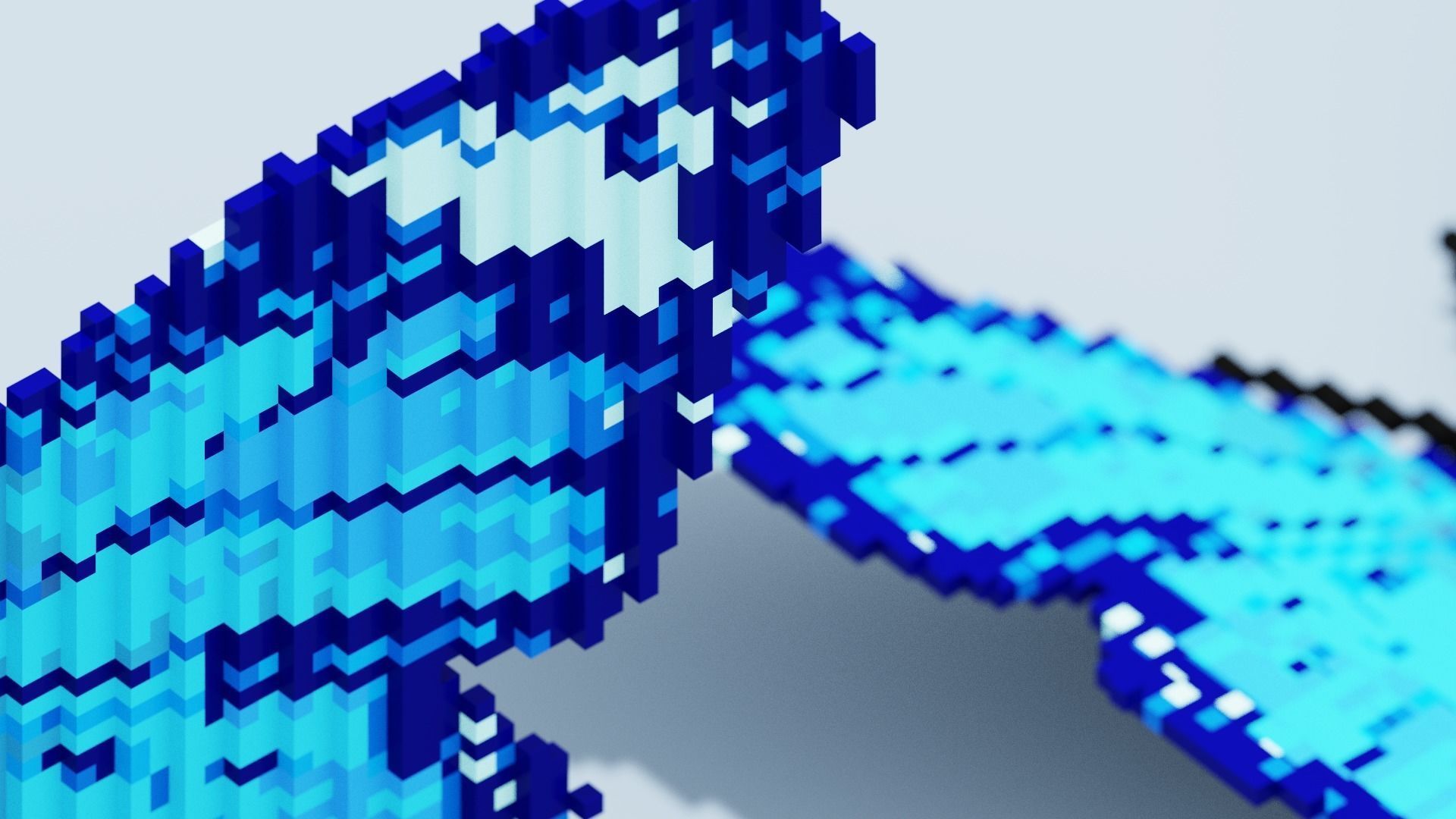 Blue Butterfly Low-poly 3D model_2