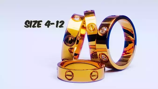 Love Ring type 1 collection 3D print model
