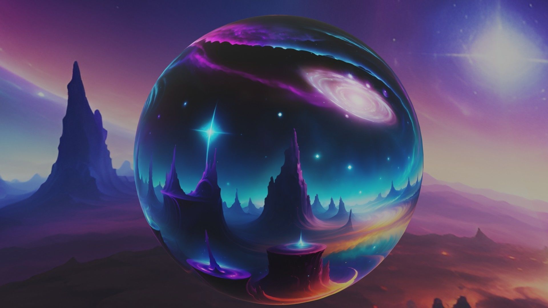 Panoramic Sky SET - Celestial Odyssey 03 - 3D mesh and Sphere Low-poly 3D model_4