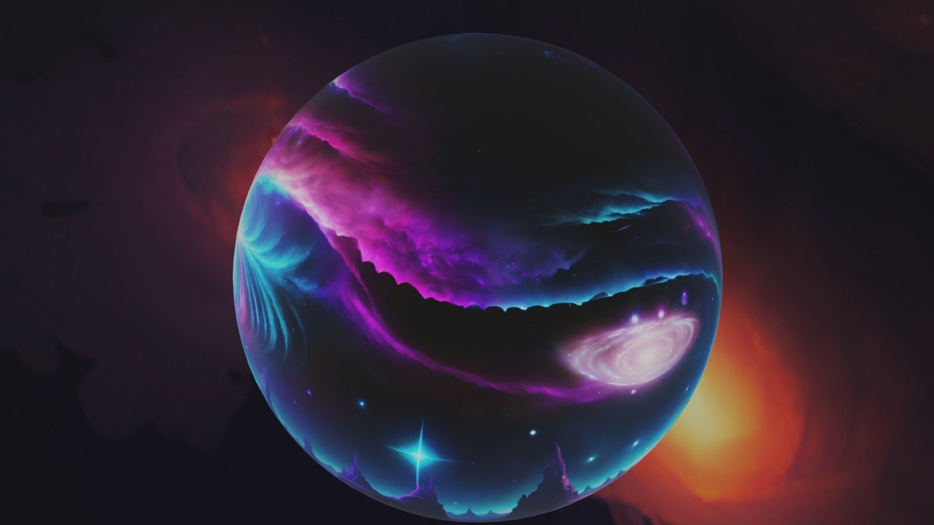 Panoramic Sky SET - Celestial Odyssey 03 - 3D mesh and Sphere Low-poly 3D model_9