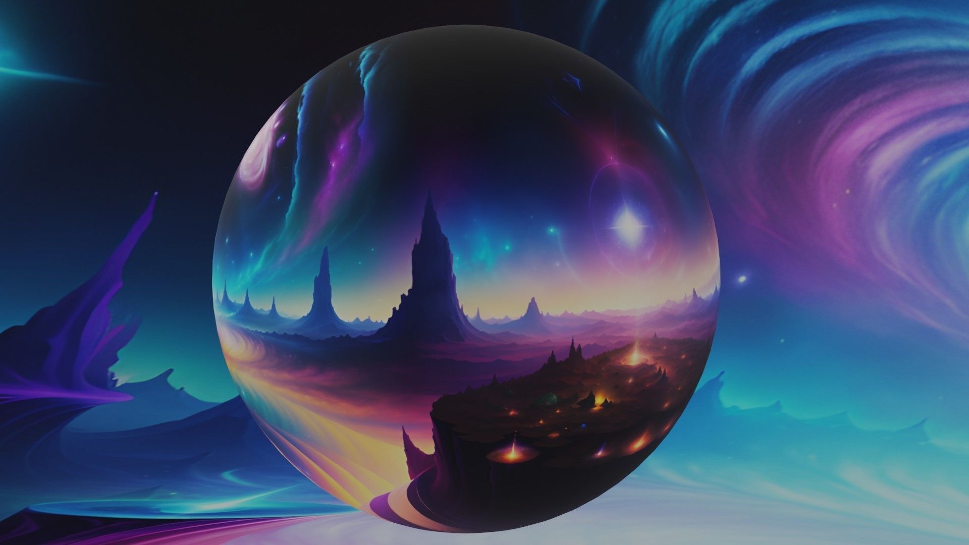 Panoramic Sky SET - Celestial Odyssey 03 - 3D mesh and Sphere Low-poly 3D model_5