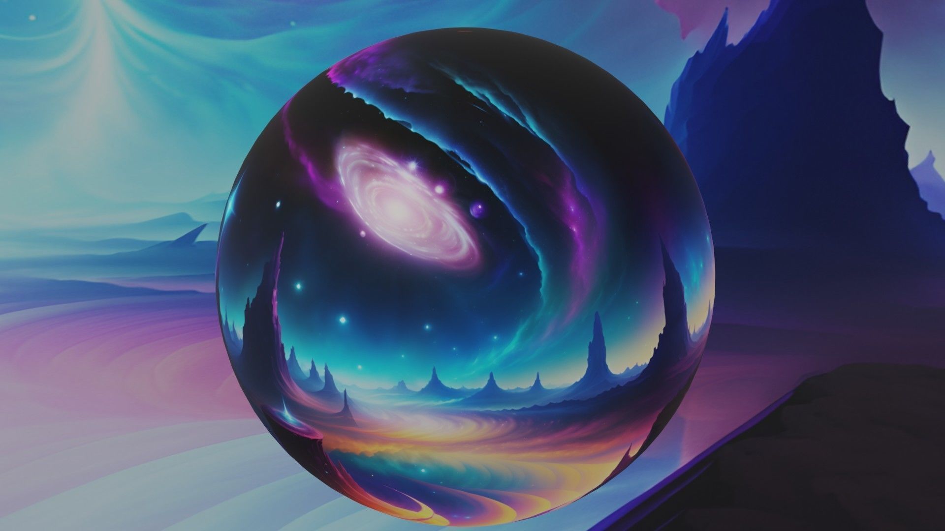 Panoramic Sky SET - Celestial Odyssey 03 - 3D mesh and Sphere Low-poly 3D model_6