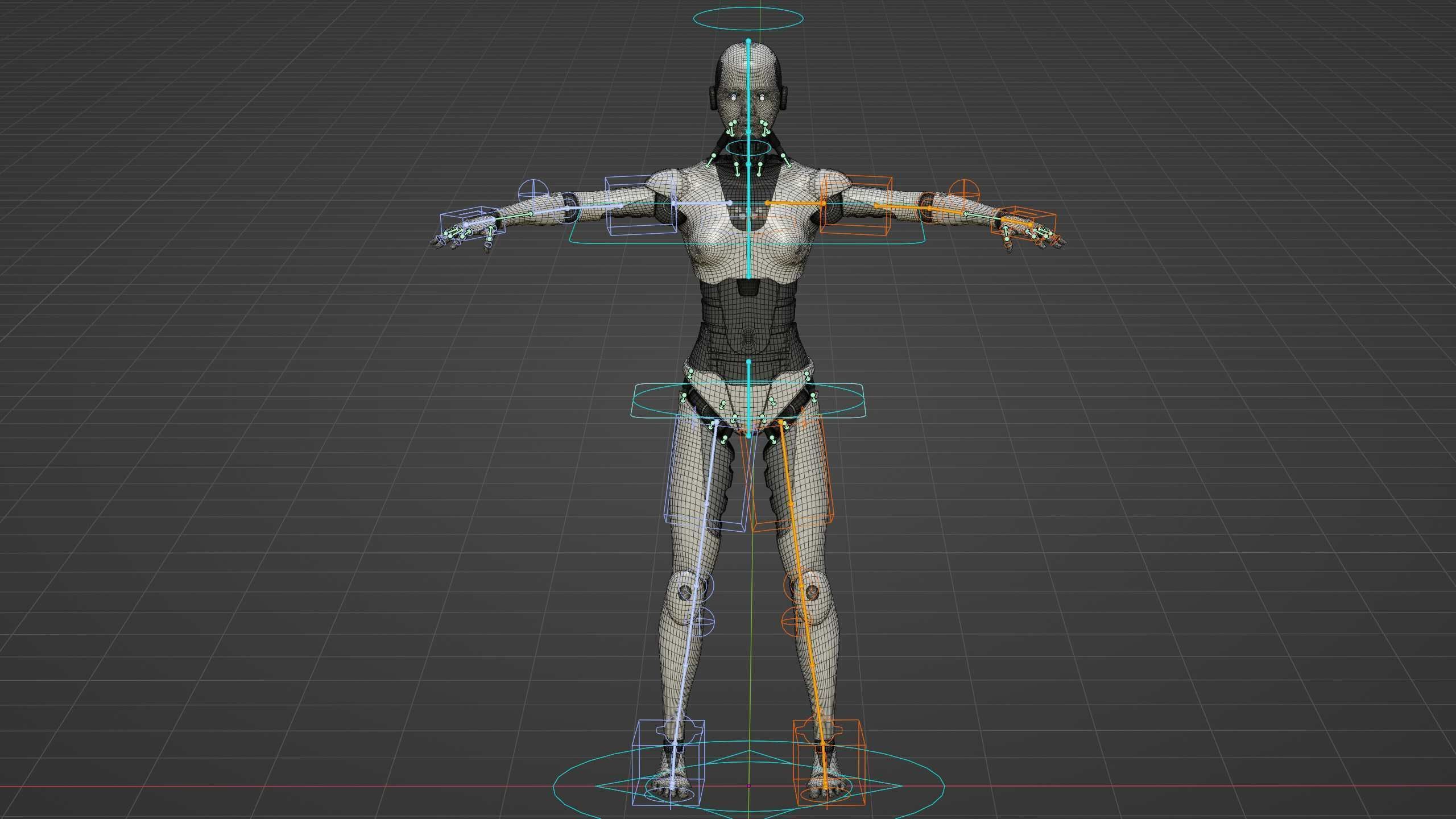 HUMANOID M-3200 Rigged for Unreal Engine - Unity - MIXAMO  3D model_39