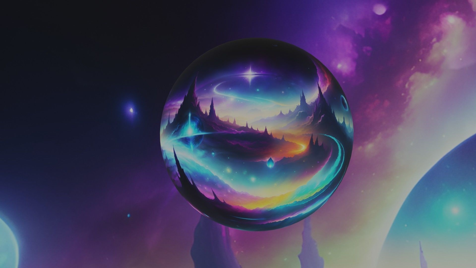 Panoramic Sky SET - Celestial Odyssey 04 - 3D mesh and Sphere Low-poly 3D model_7