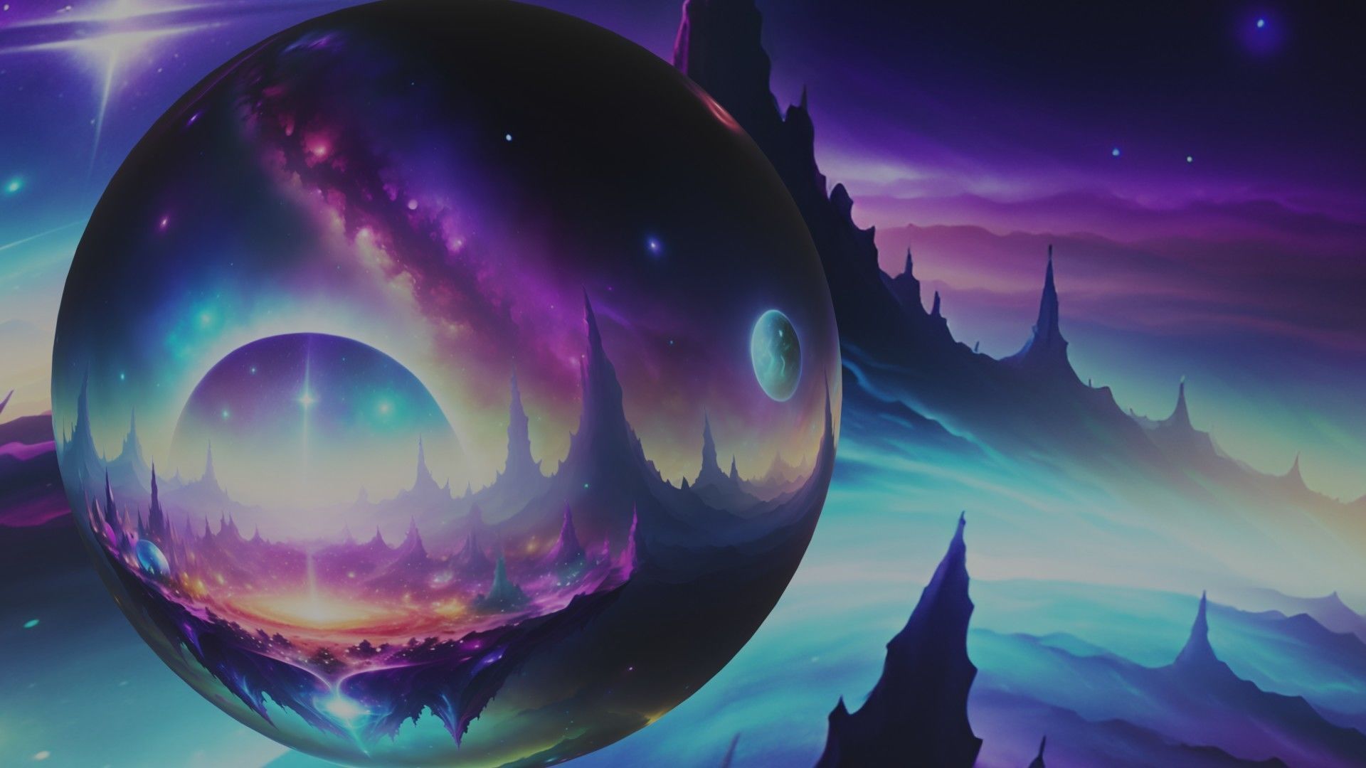 Panoramic Sky SET - Celestial Odyssey 04 - 3D mesh and Sphere Low-poly 3D model_4