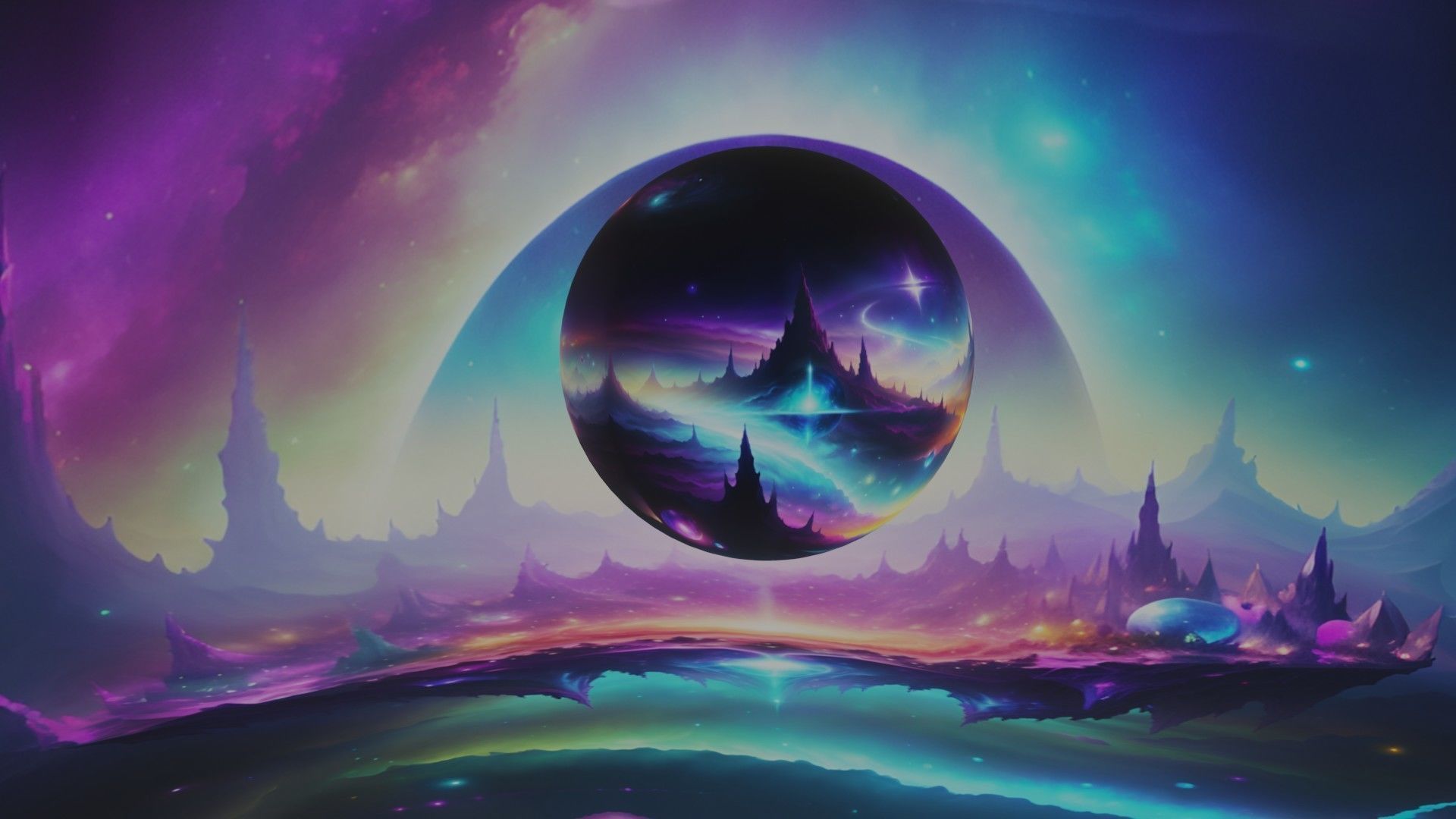 Panoramic Sky SET - Celestial Odyssey 04 - 3D mesh and Sphere Low-poly 3D model_1