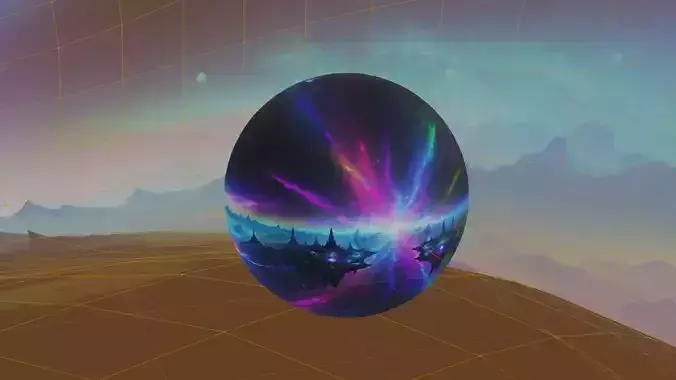 Panoramic Sky SET - Celestial Odyssey 05 - 3D mesh and Sphere Low-poly 3D model