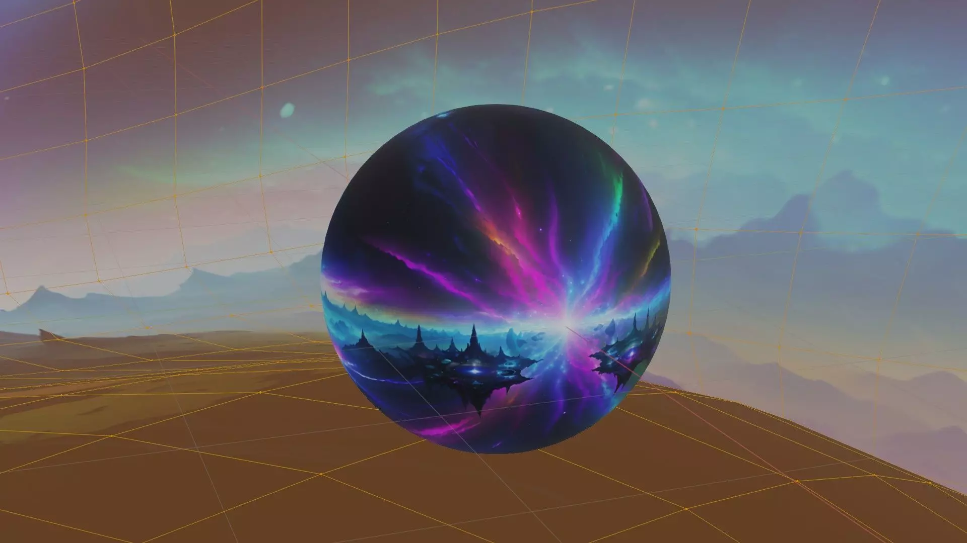 Panoramic Sky SET - Celestial Odyssey 05 - 3D mesh and Sphere Low-poly 3D model_0