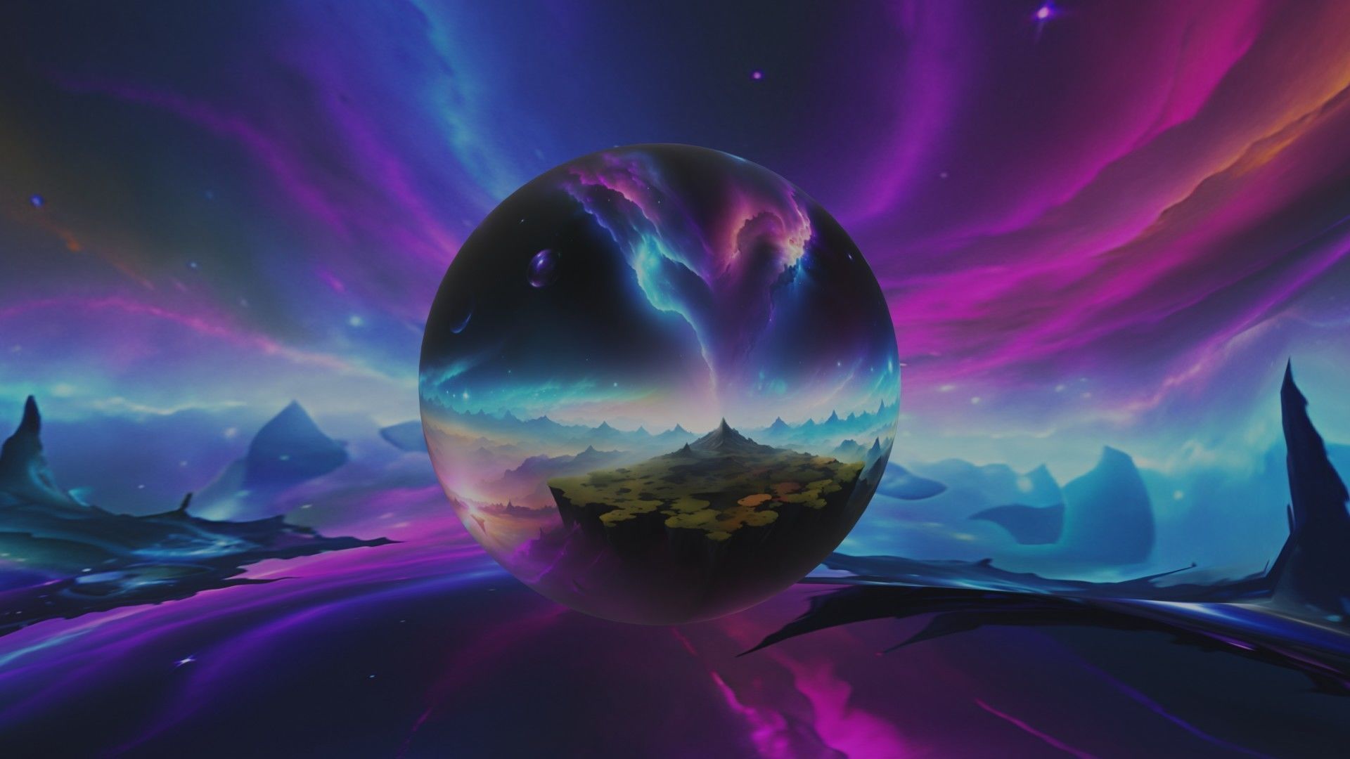 Panoramic Sky SET - Celestial Odyssey 05 - 3D mesh and Sphere Low-poly 3D model_1
