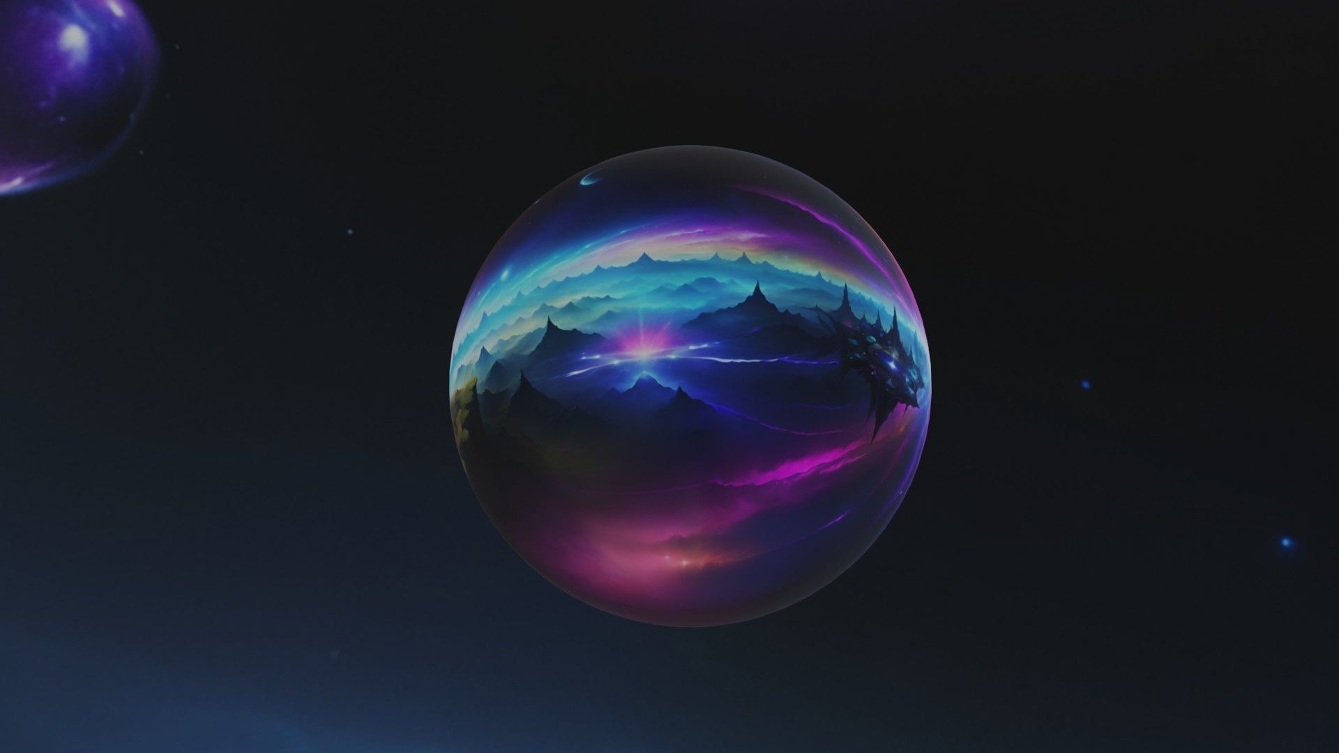 Panoramic Sky SET - Celestial Odyssey 05 - 3D mesh and Sphere Low-poly 3D model_8