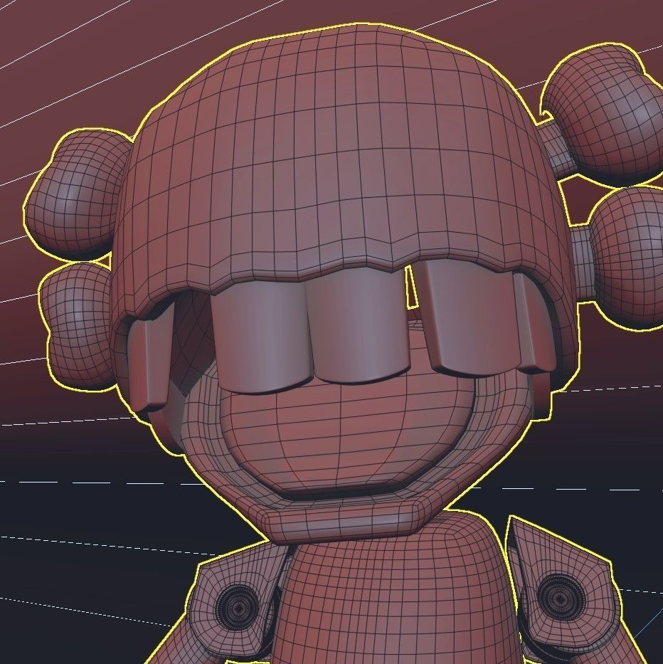 Kaws x Hajime Sorayama  No Future Companion Black Chrome 3D model_6