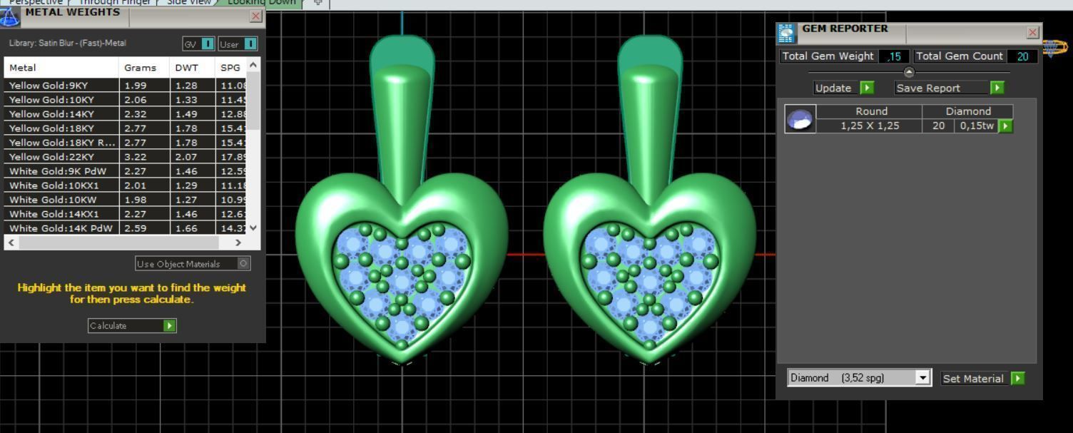 Heart Earrings 3D print model_4
