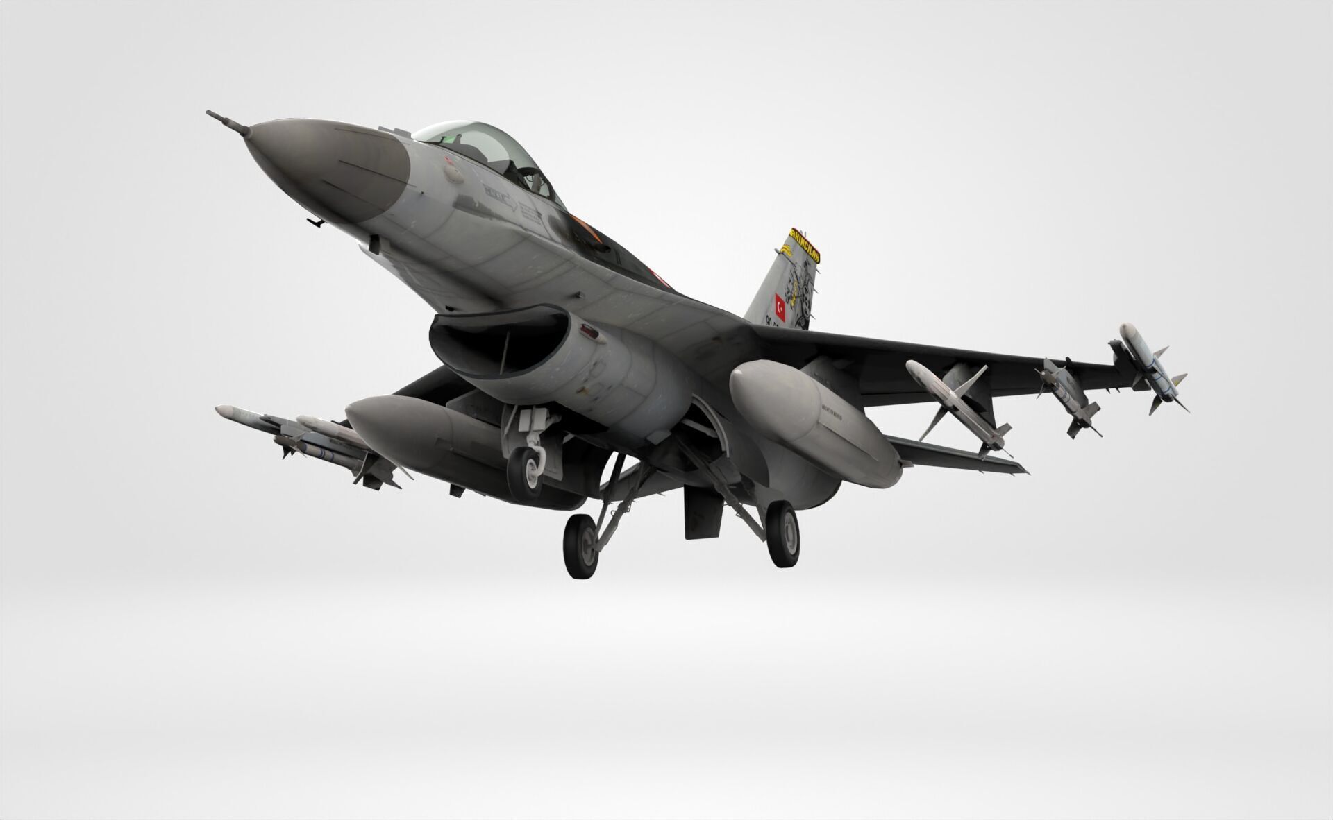 F-16 Fighting Falcon Low-poly 3D model_9