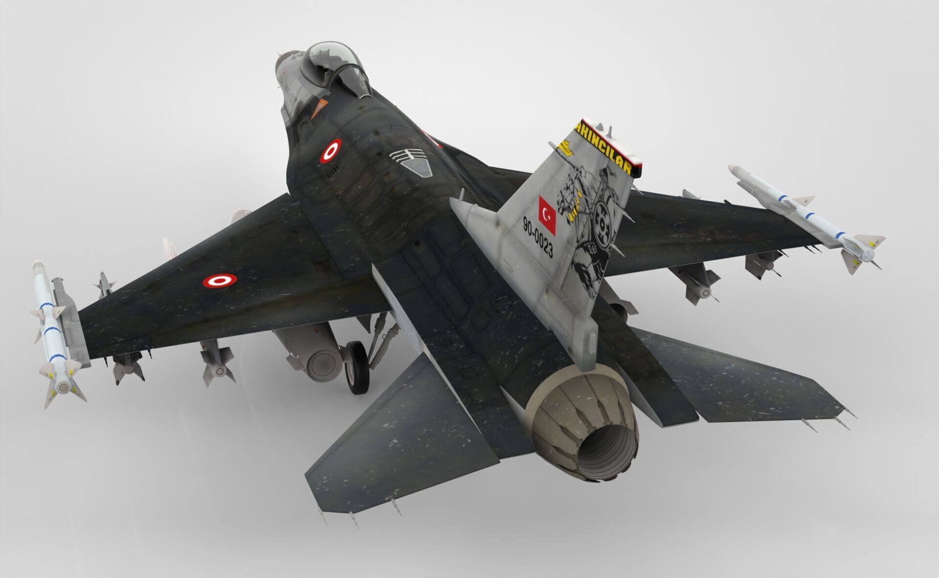 F-16 Fighting Falcon Low-poly 3D model_3