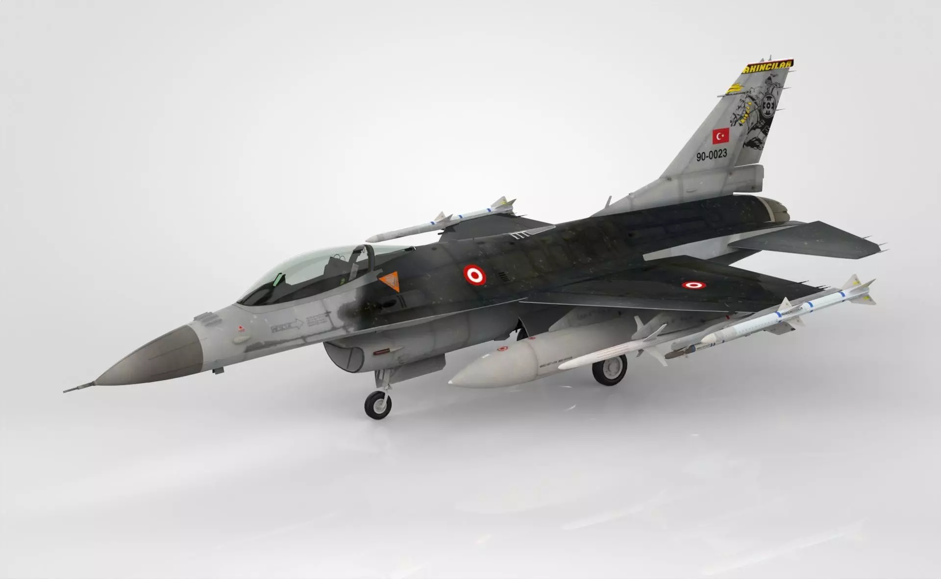 F-16 Fighting Falcon Low-poly 3D model_0