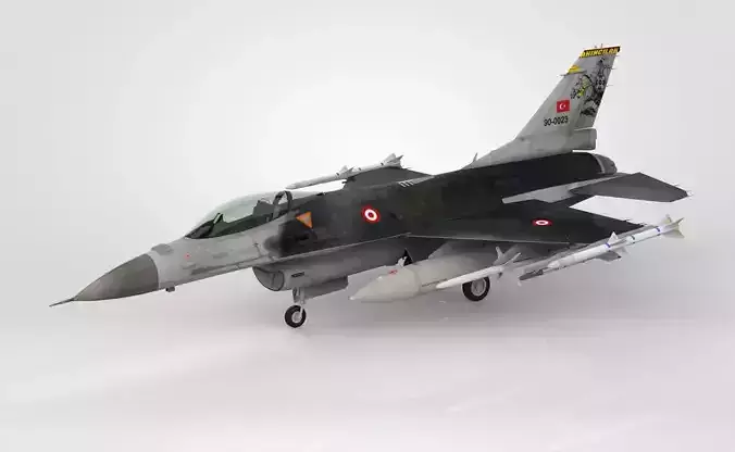 F-16 Fighting Falcon Low-poly 3D model