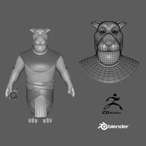 Cartoon Lion- base mesh