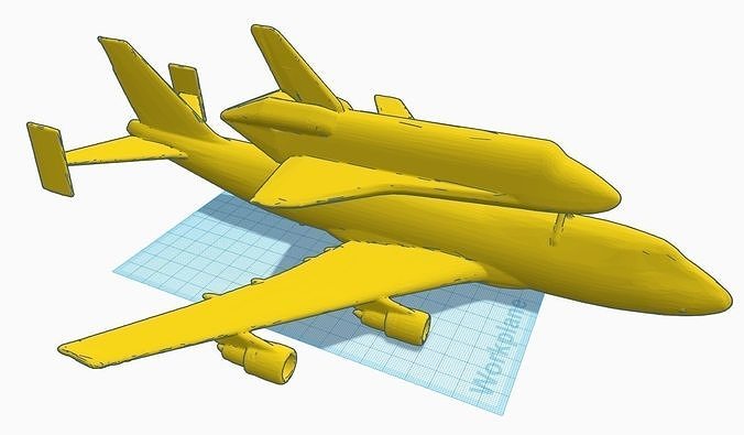 NASA SCA Shuttle Carrier Aircraft Low poly Free 3D print model